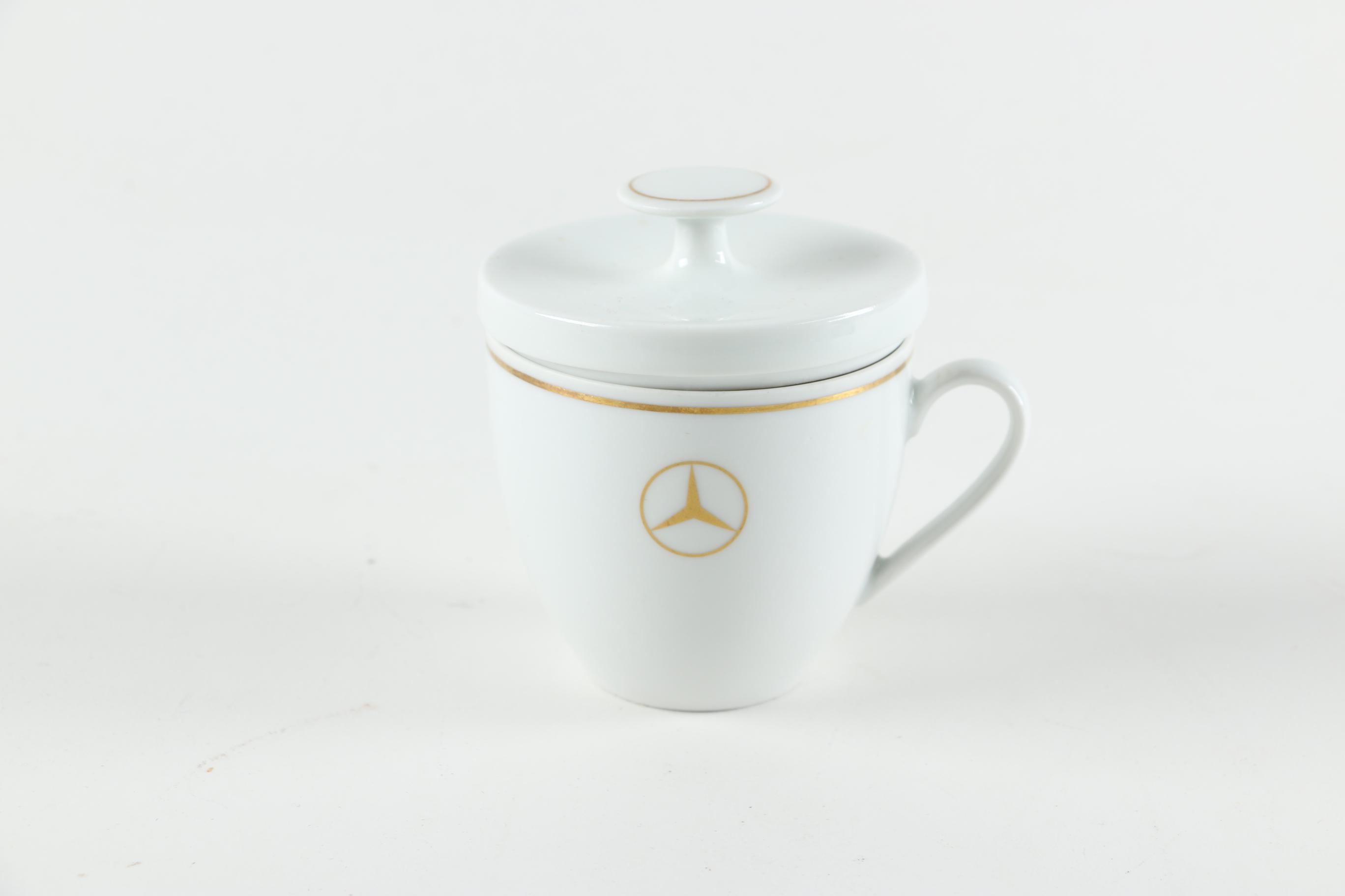 Late 1960s Mercedes-Benz VIP "Eleganz" Porcelain Coffee Set Featuring Schönwald and Wedgwood