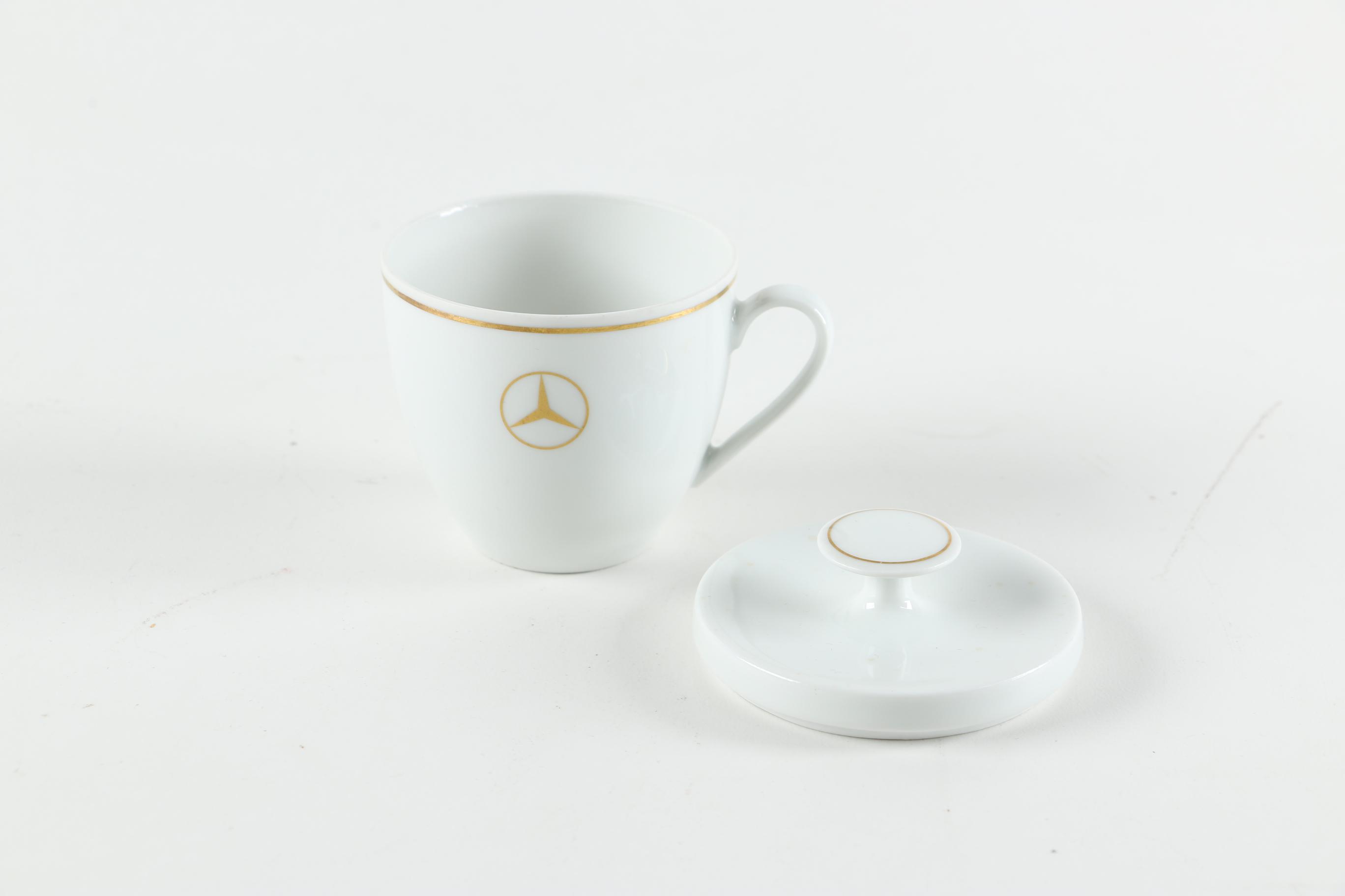 Late 1960s Mercedes-Benz VIP "Eleganz" Porcelain Coffee Set Featuring Schönwald and Wedgwood