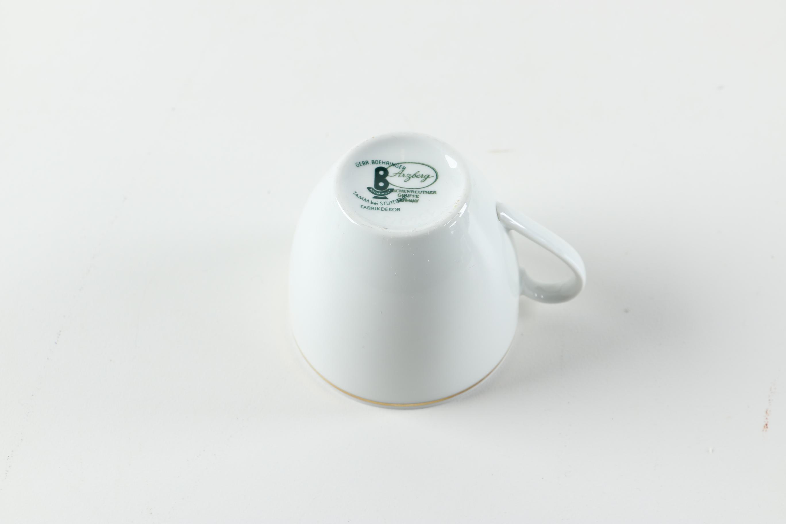 Late 1960s Mercedes-Benz VIP "Eleganz" Porcelain Coffee Set Featuring Schönwald and Wedgwood