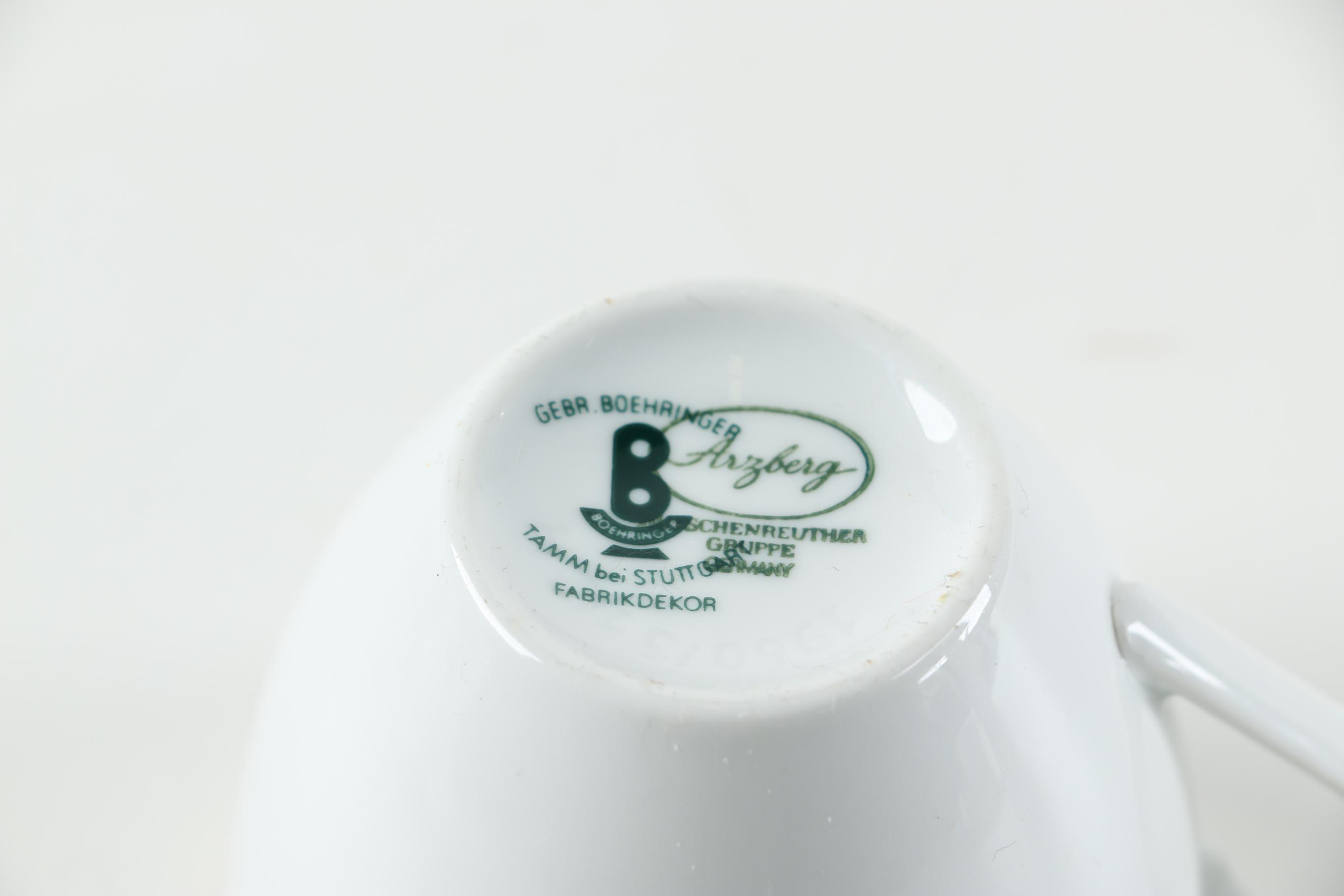 Late 1960s Mercedes-Benz VIP "Eleganz" Porcelain Coffee Set Featuring Schönwald and Wedgwood