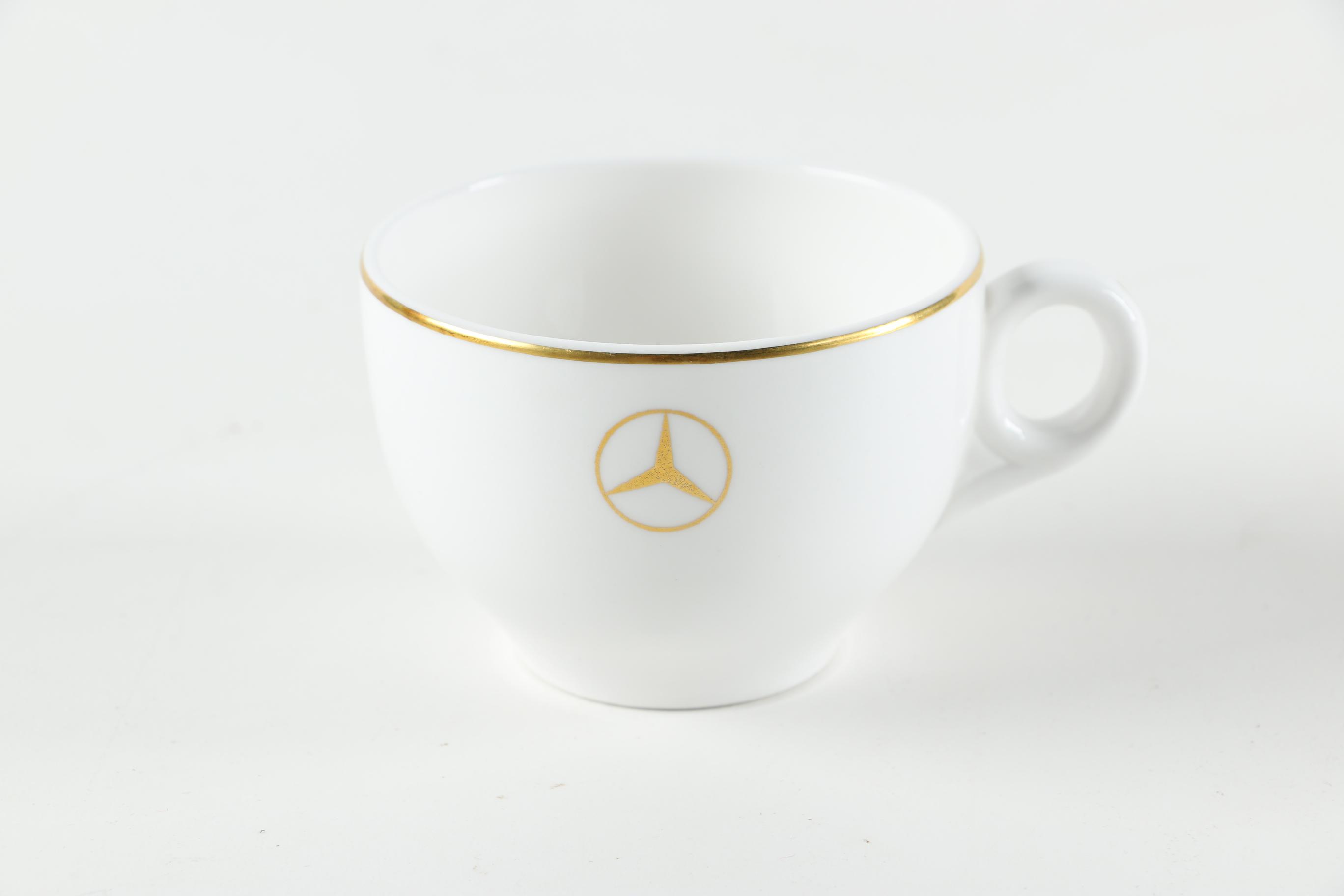 Late 1960s Mercedes-Benz VIP "Eleganz" Porcelain Coffee Set Featuring Schönwald and Wedgwood