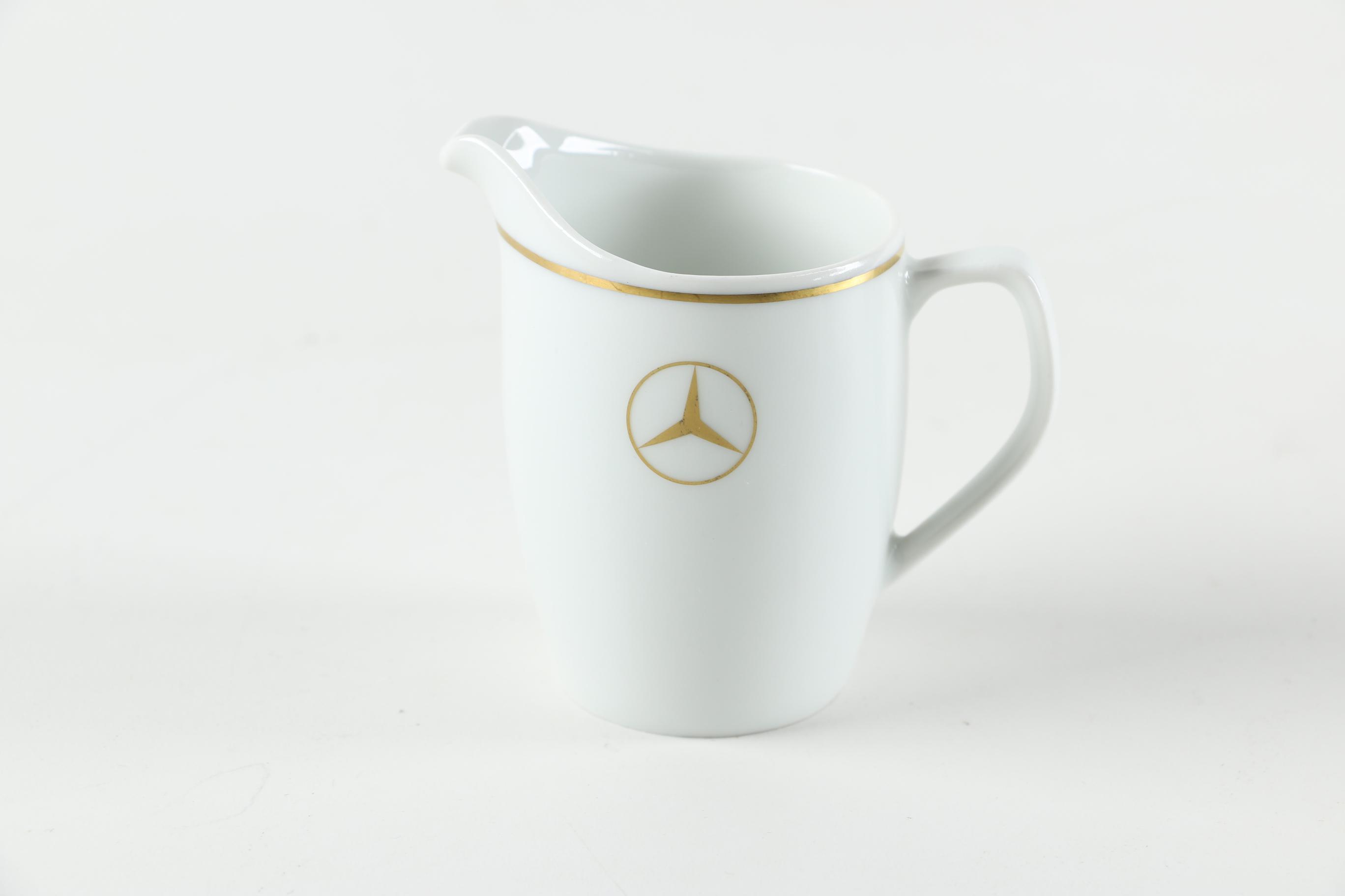 Late 1960s Mercedes-Benz VIP "Eleganz" Porcelain Coffee Set Featuring Schönwald and Wedgwood