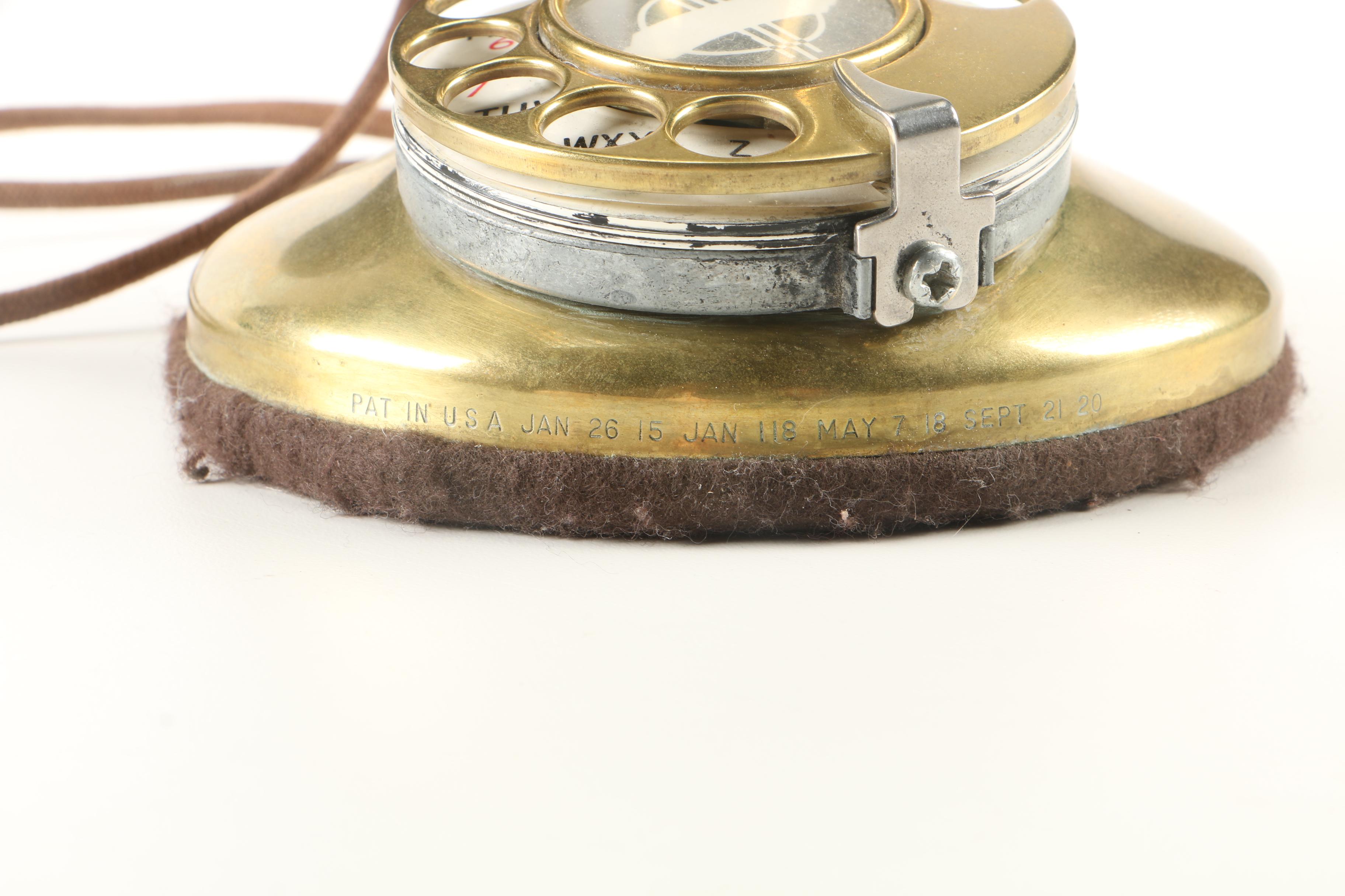 Vintage Brass Candlestick Telephone