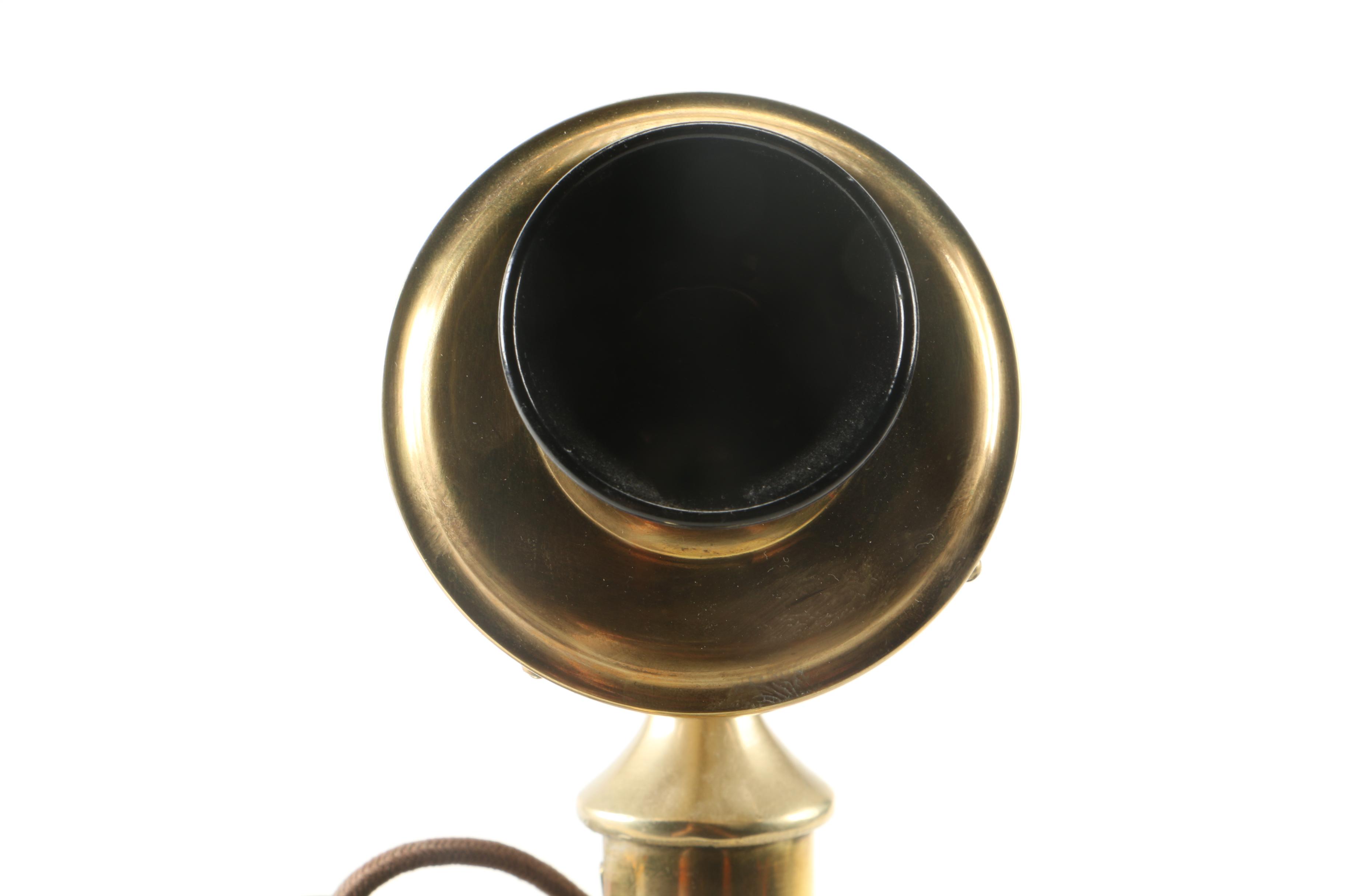 Vintage Brass Candlestick Telephone