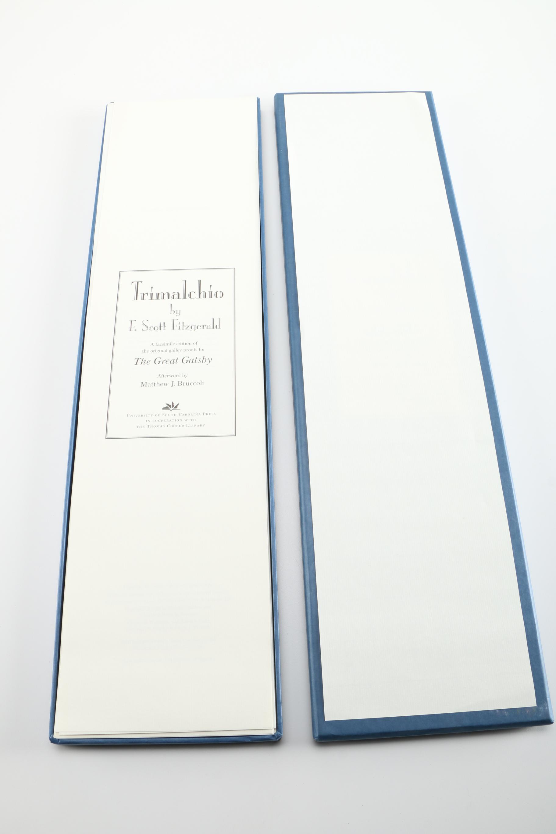 Limited Edition "Trimalchio" Facsimile Gallery Proofs of the Rough Draft of "The Great Gatsby"