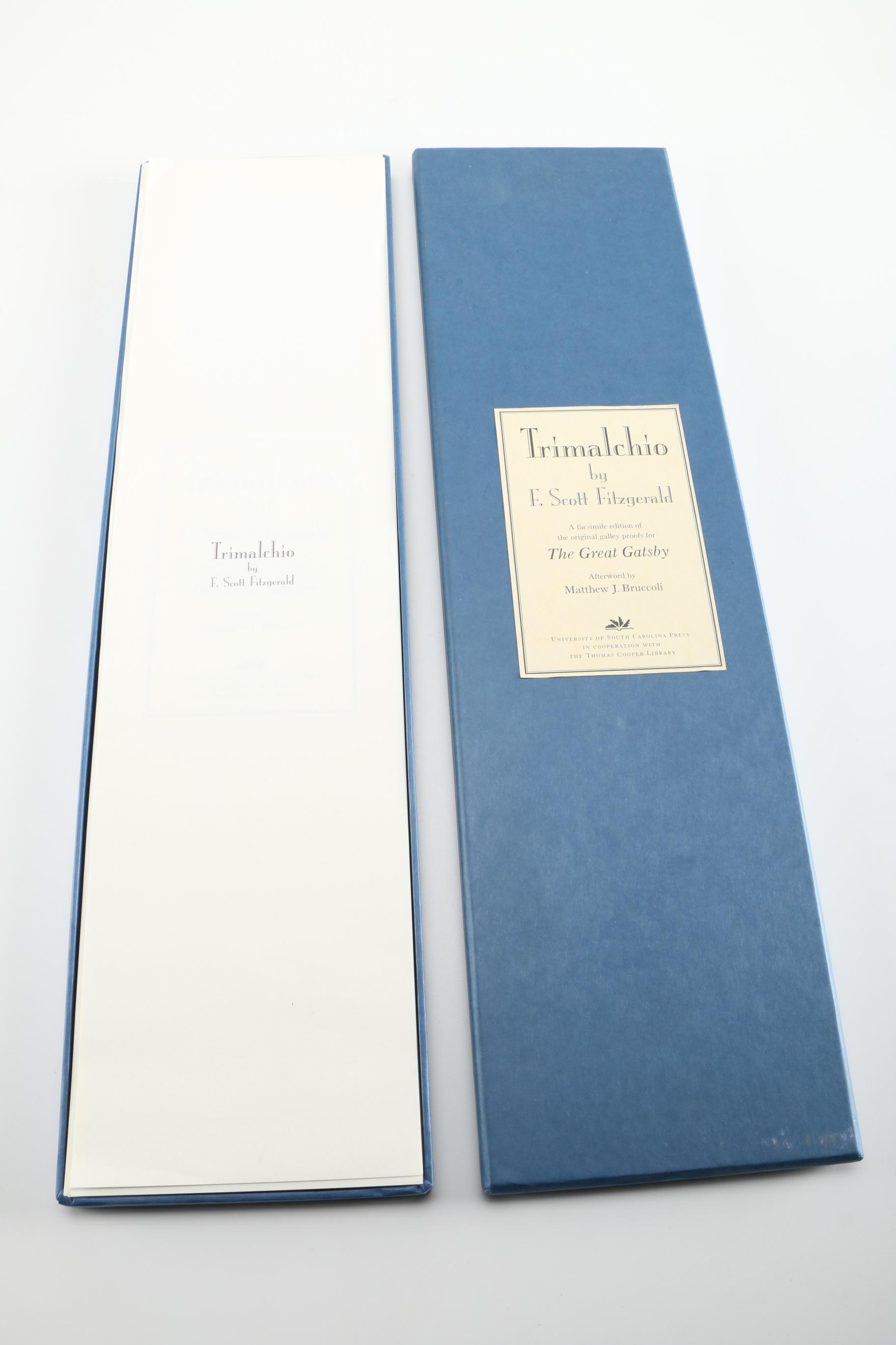 Limited Edition "Trimalchio" Facsimile Gallery Proofs of the Rough Draft of "The Great Gatsby"