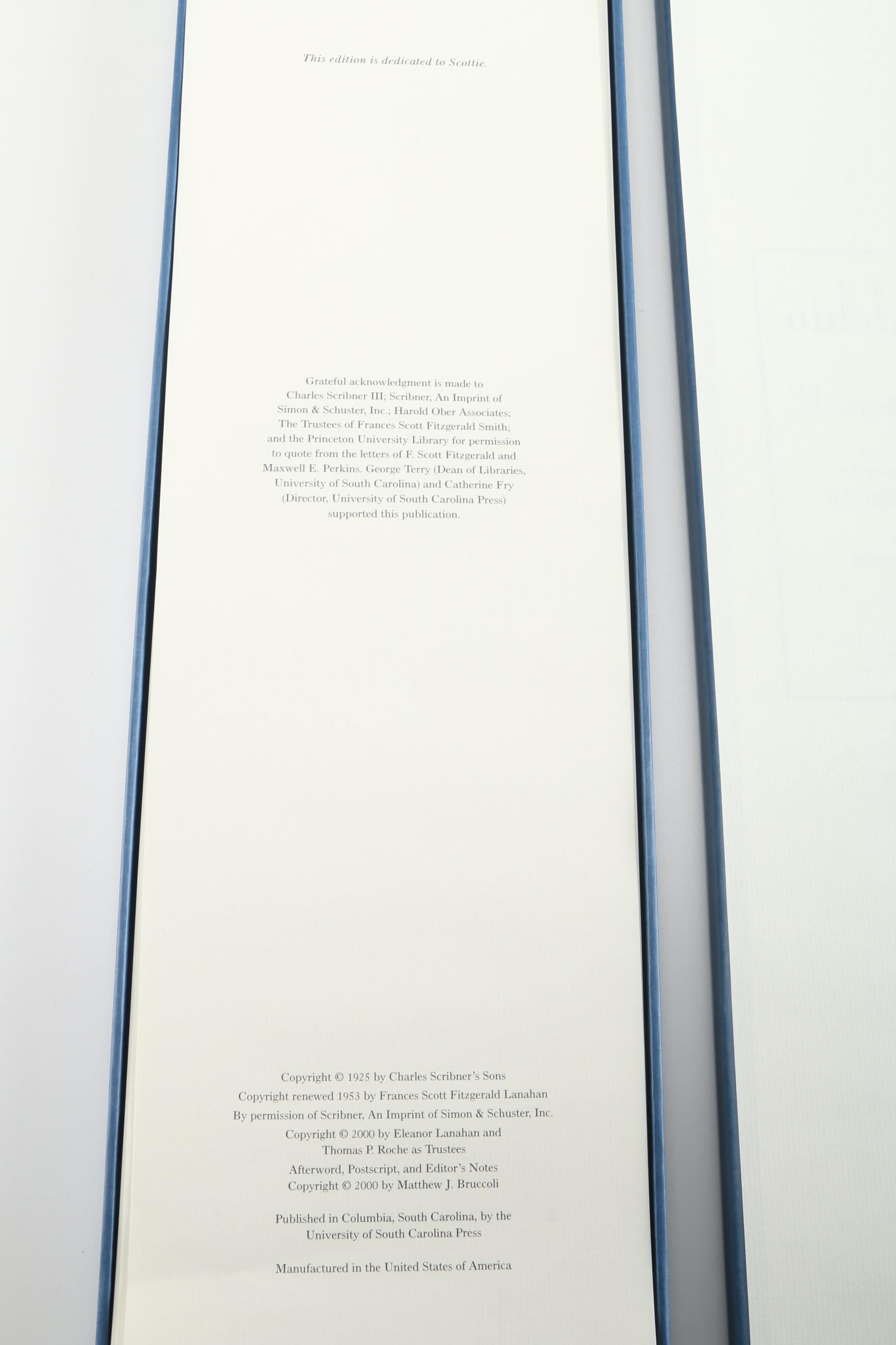 Limited Edition "Trimalchio" Facsimile Gallery Proofs of the Rough Draft of "The Great Gatsby"