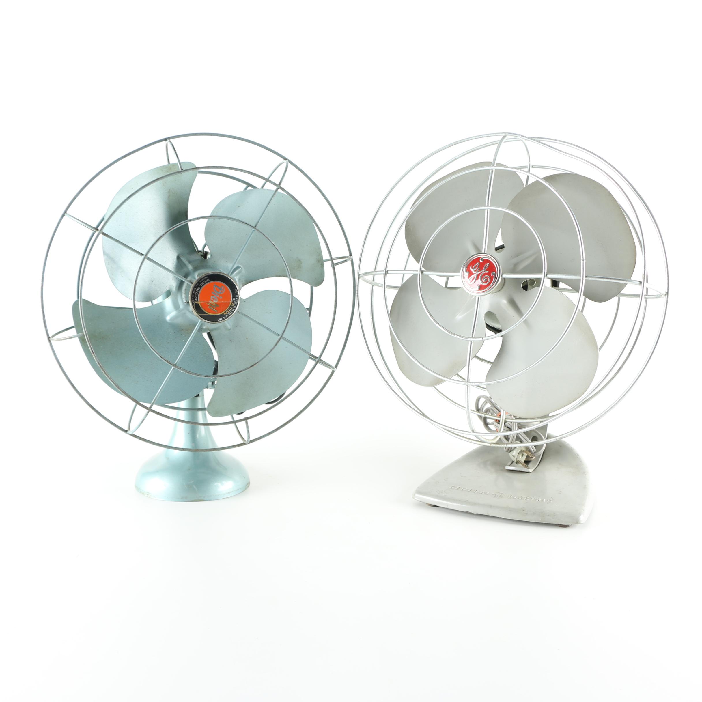 Pair of Electric Table Top Fans