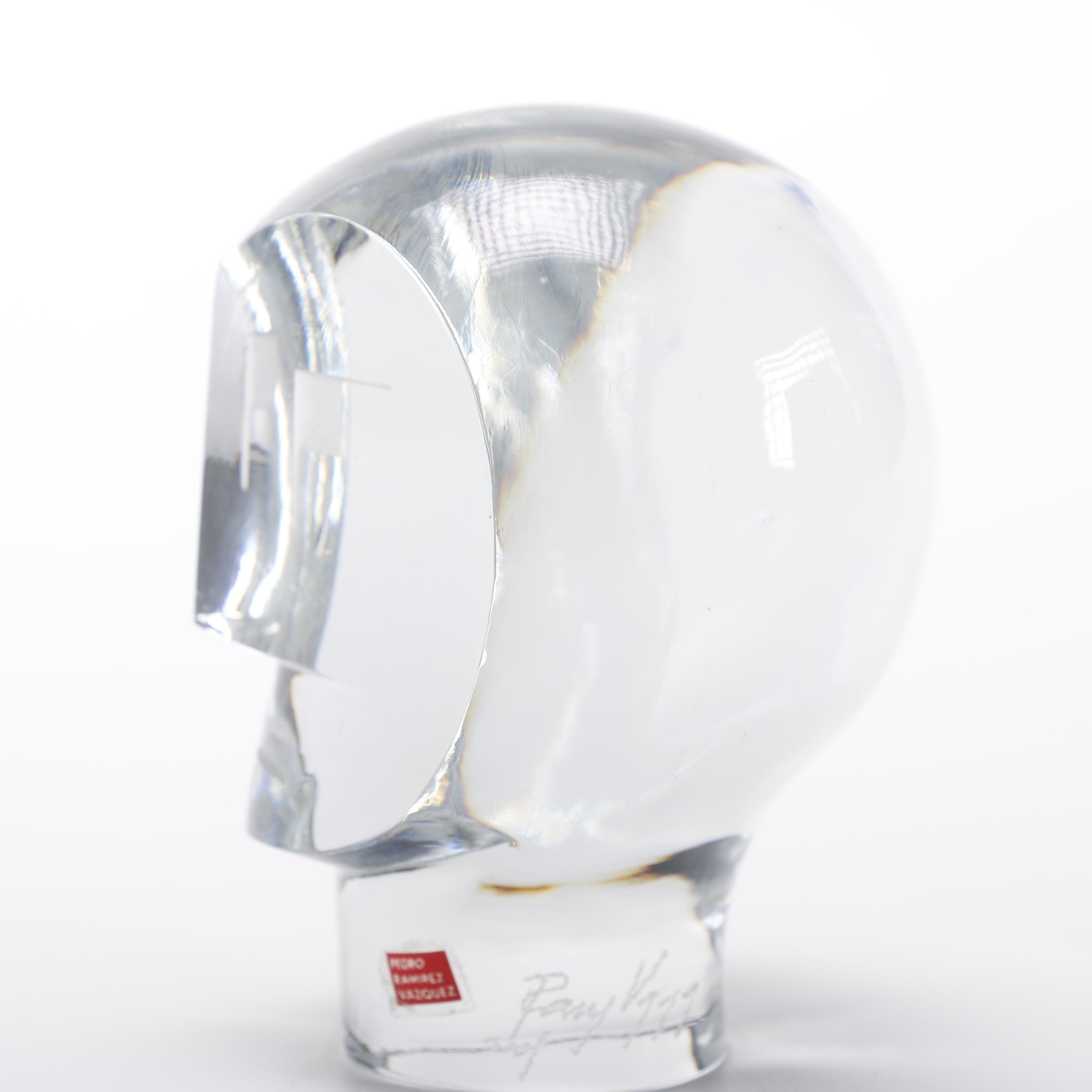 Pedro Ramirez Vazquez Crystal Head Figure