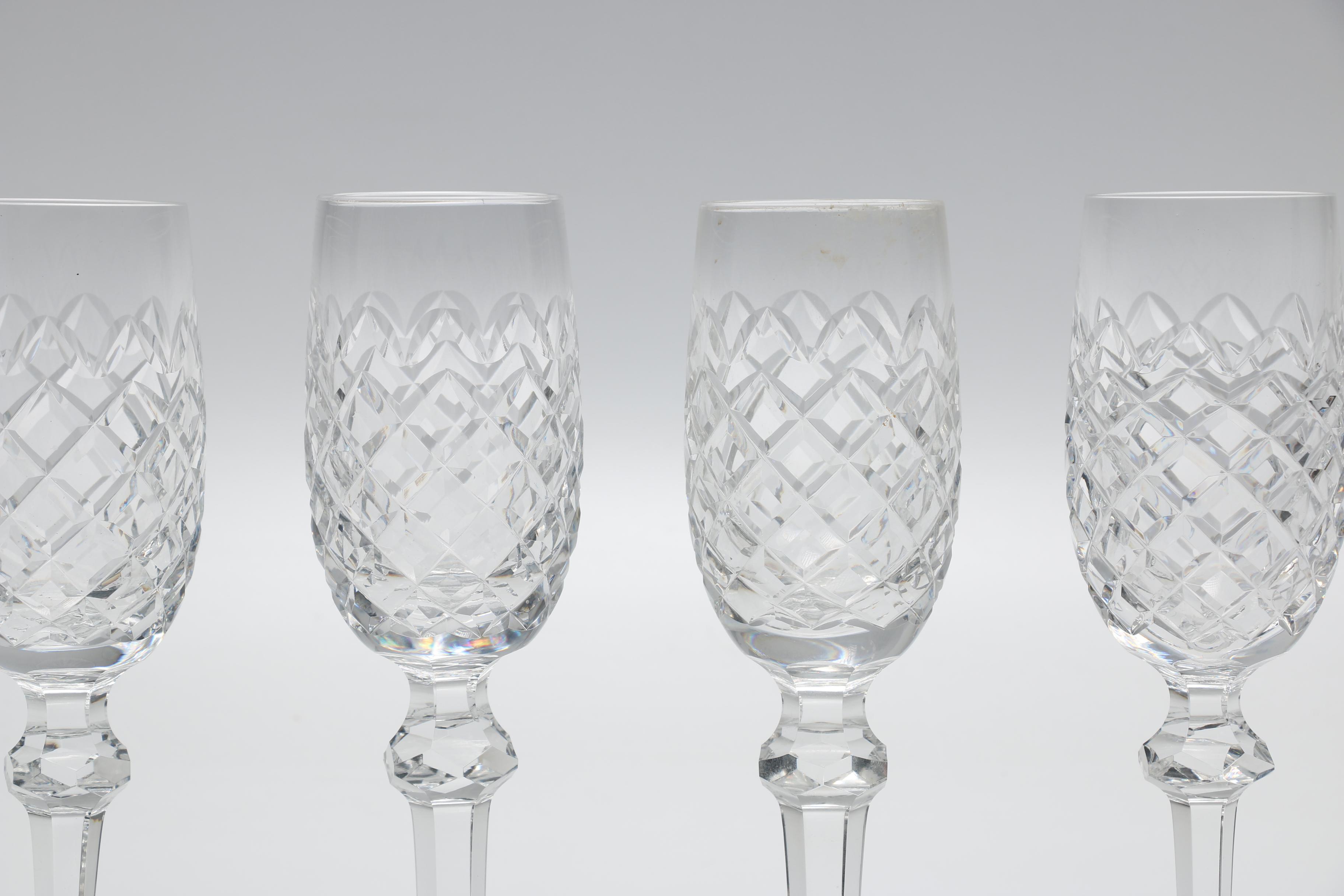 Waterford "Powerscourt" Crystal Champagne Flutes
