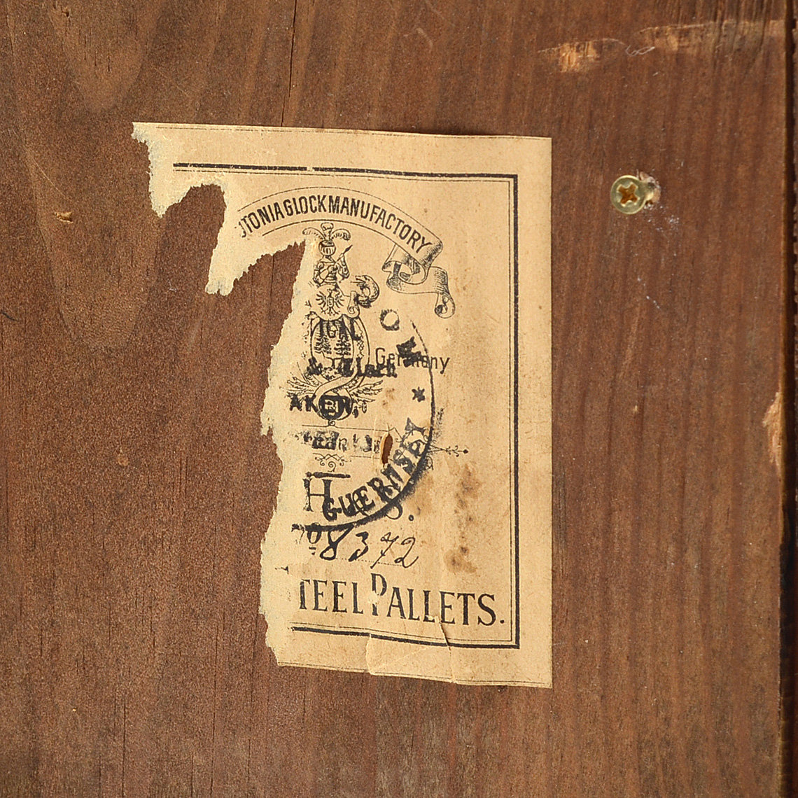 Antique Baduf Walnut Mantel Clock