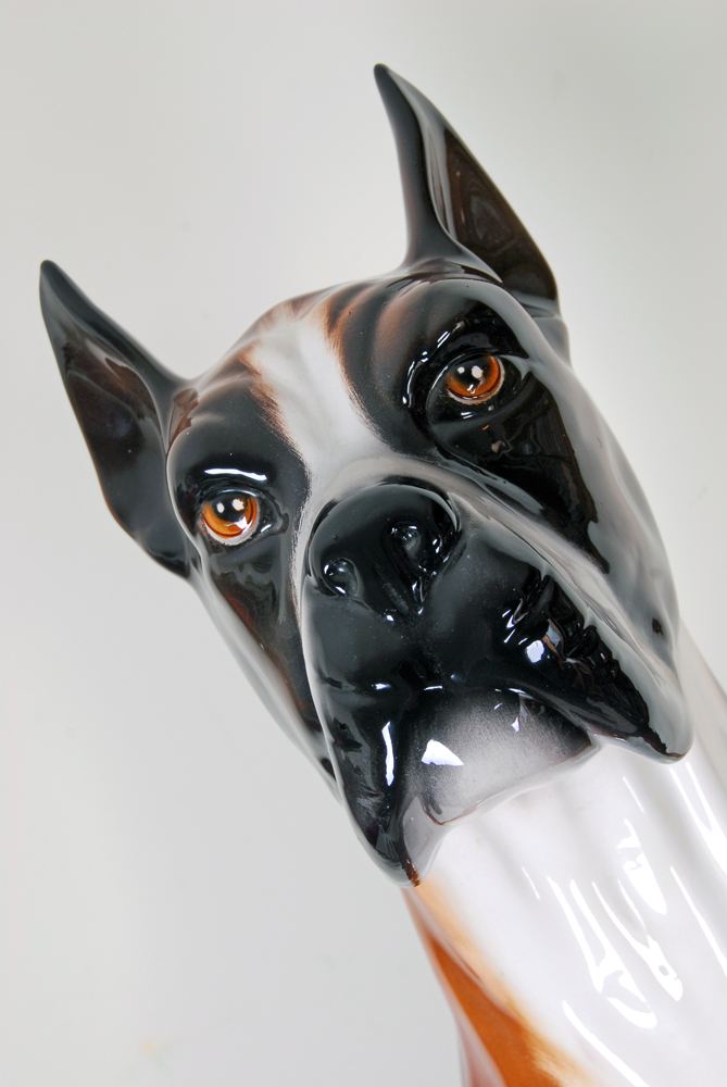 Large Vintage Boxer Dog Figurine
