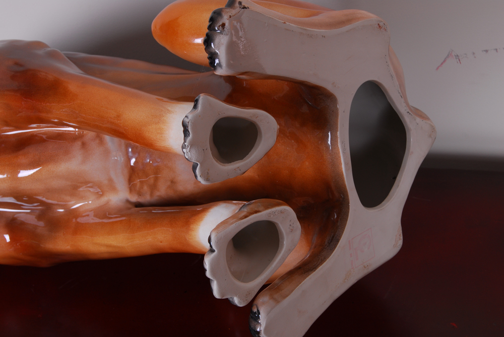 Large Vintage Boxer Dog Figurine