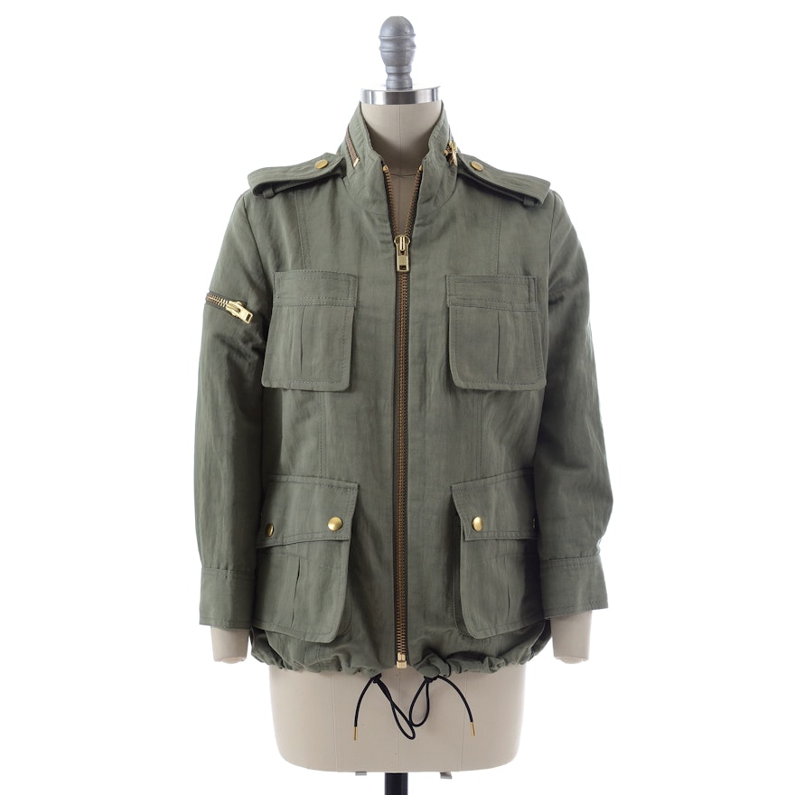 Smythe Les Vestes Olive Green Zipper Front Jacket