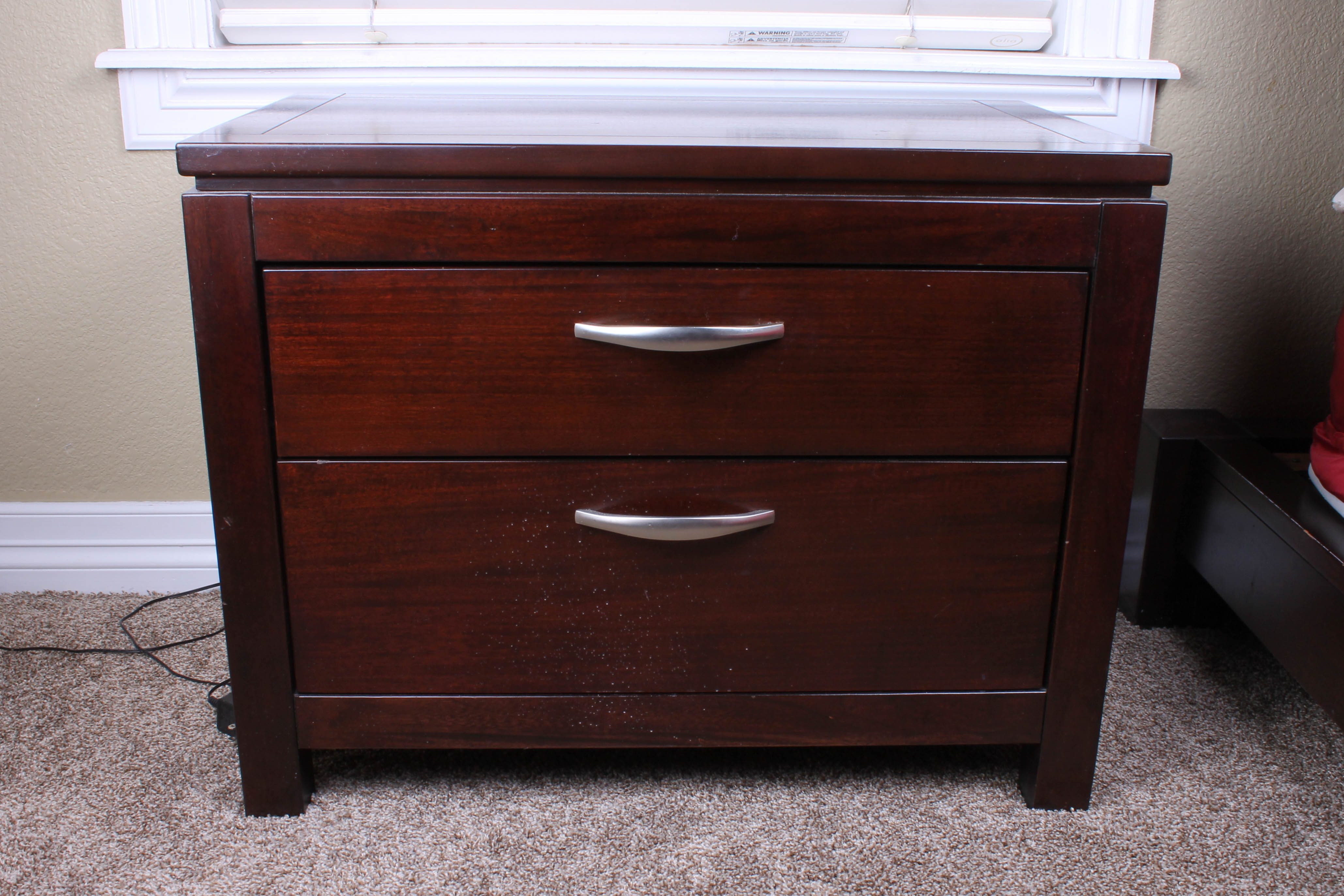 Pair Contemporary Nightstands by B.K. Home Furniture