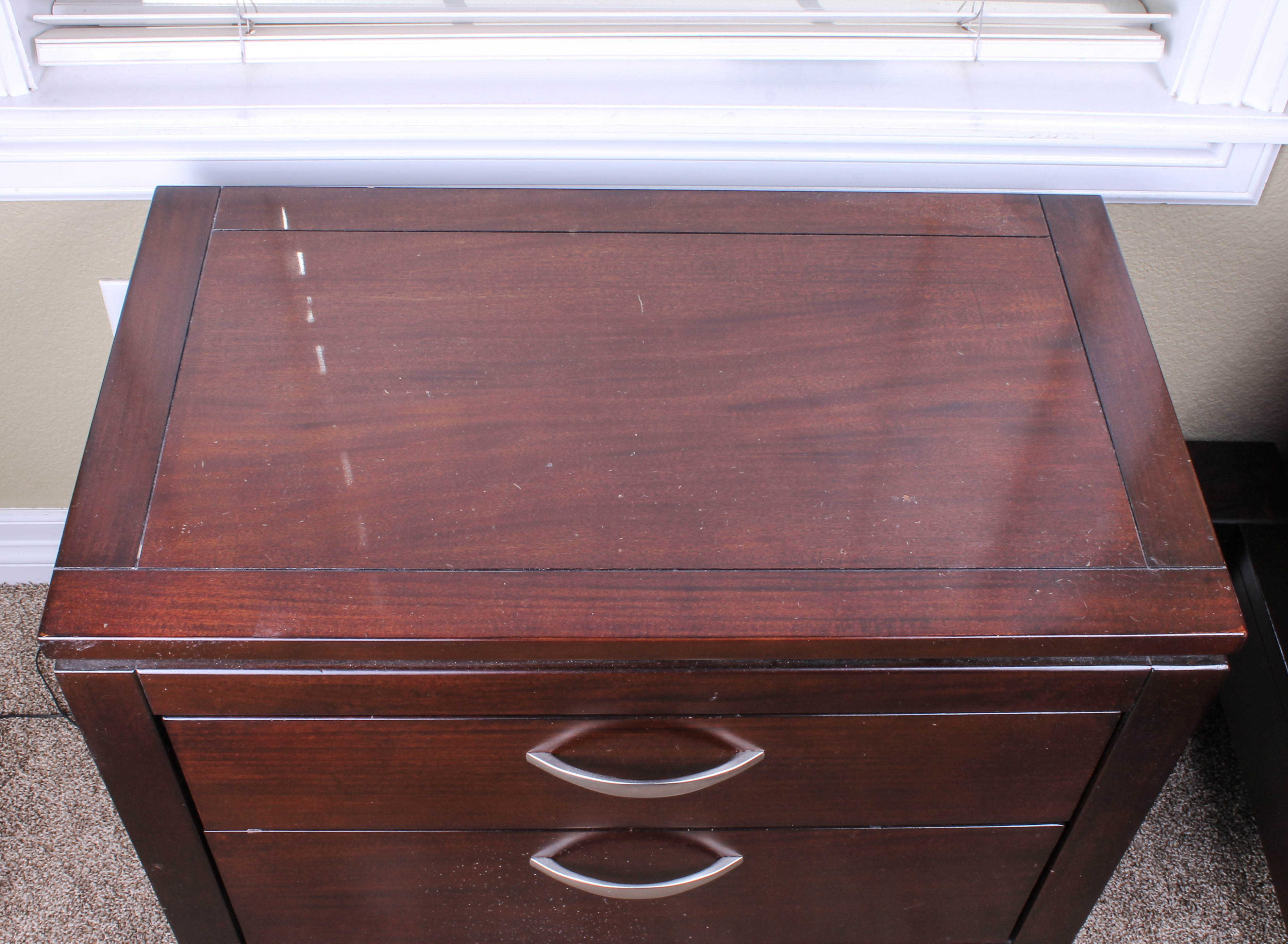 Pair Contemporary Nightstands by B.K. Home Furniture