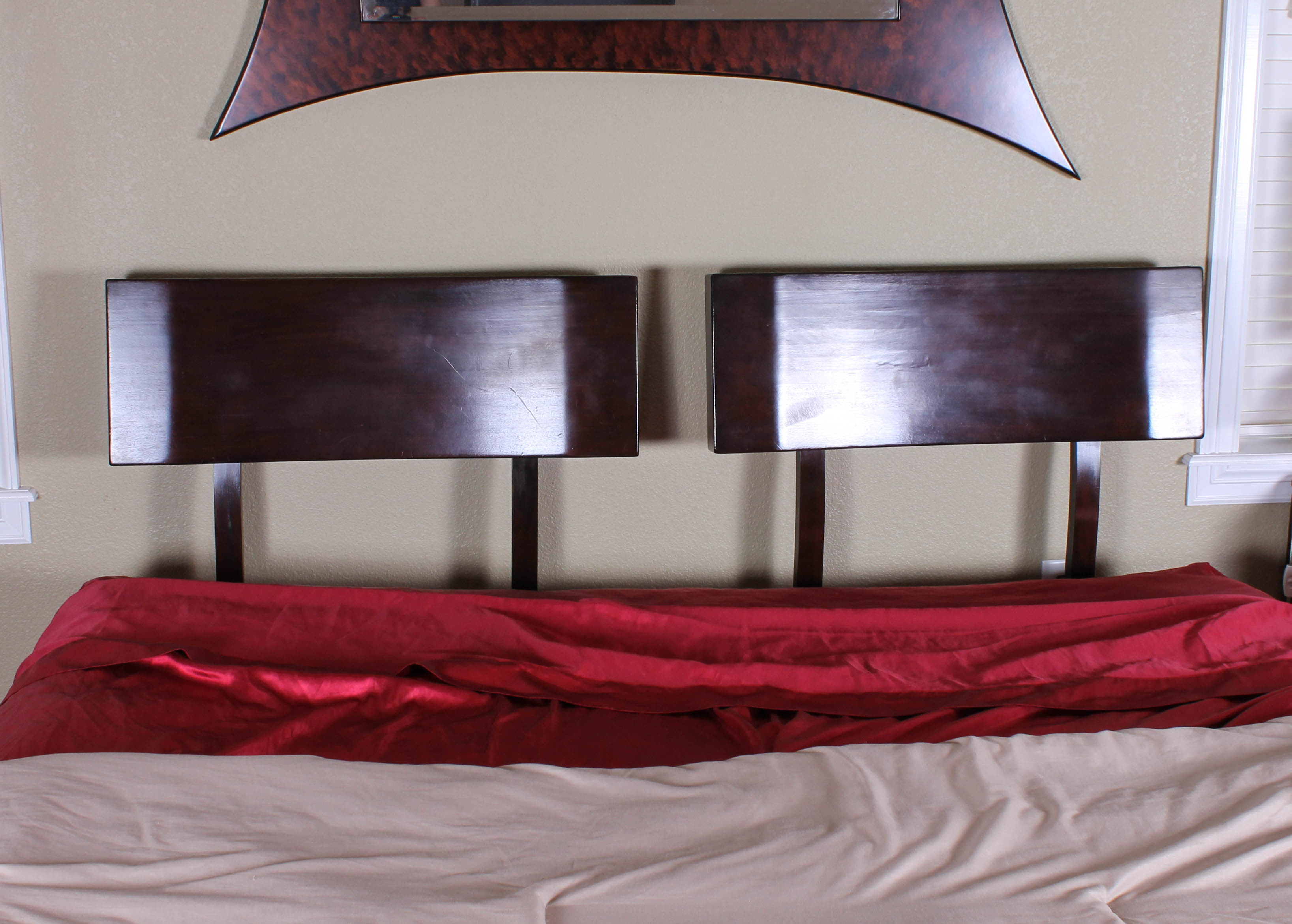 King Size Contemporary Bed Frame with Bedding