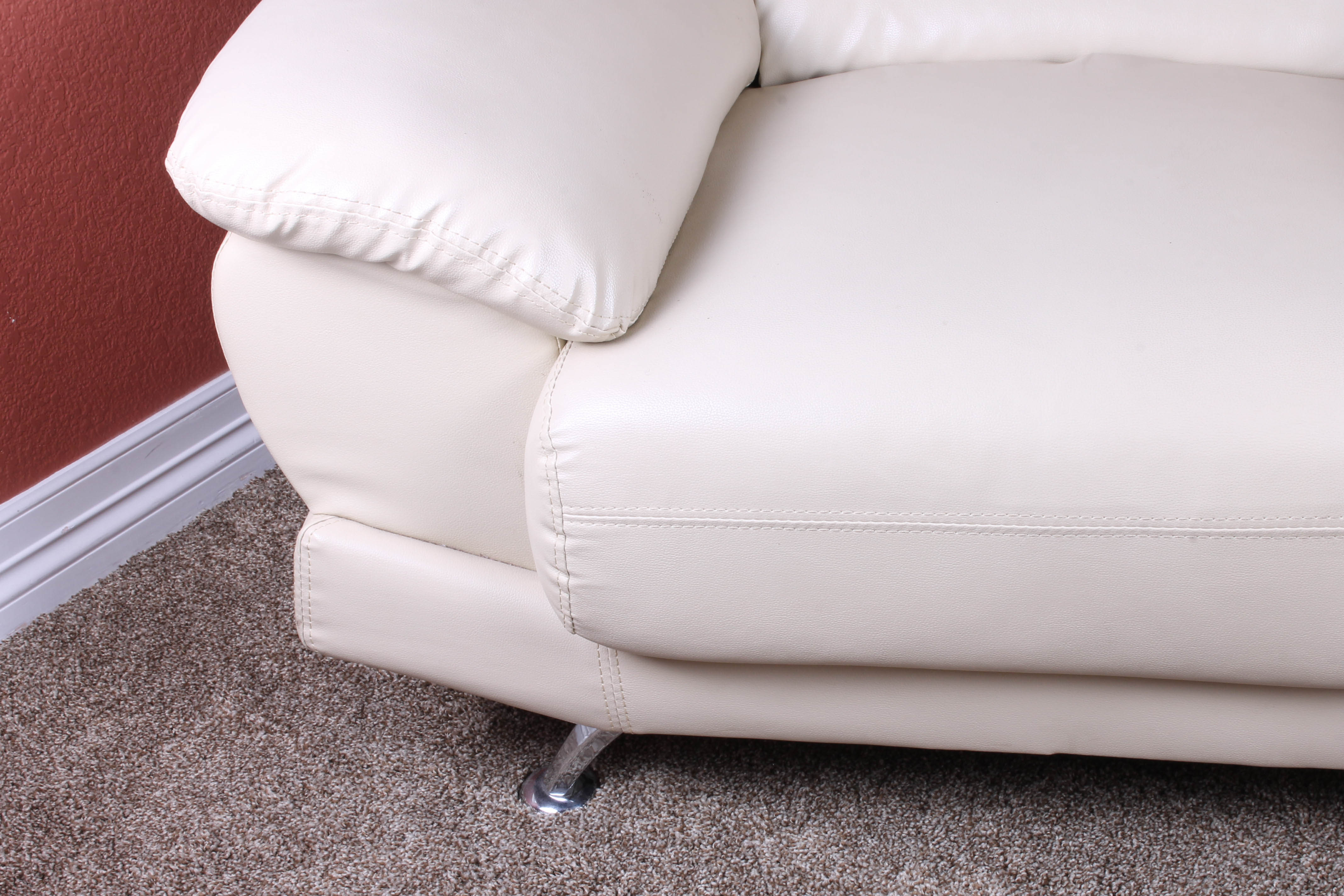 Contemporary Faux Leather Armchair