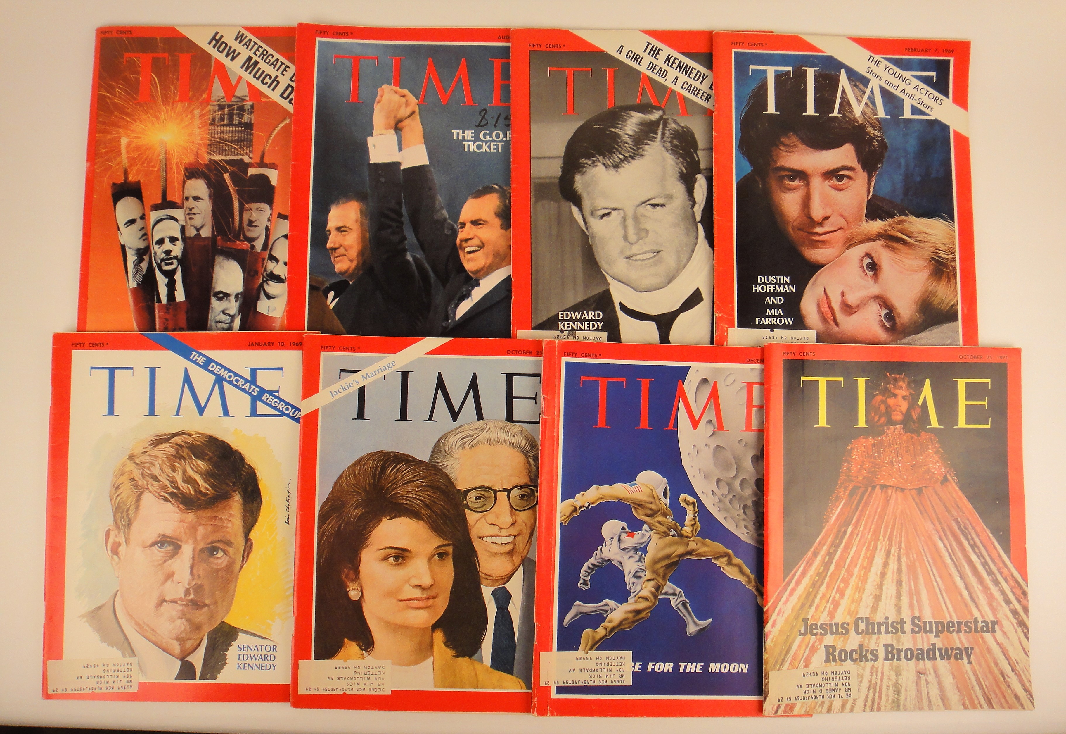 Vintage 1960s and 1970s Time Magazines
