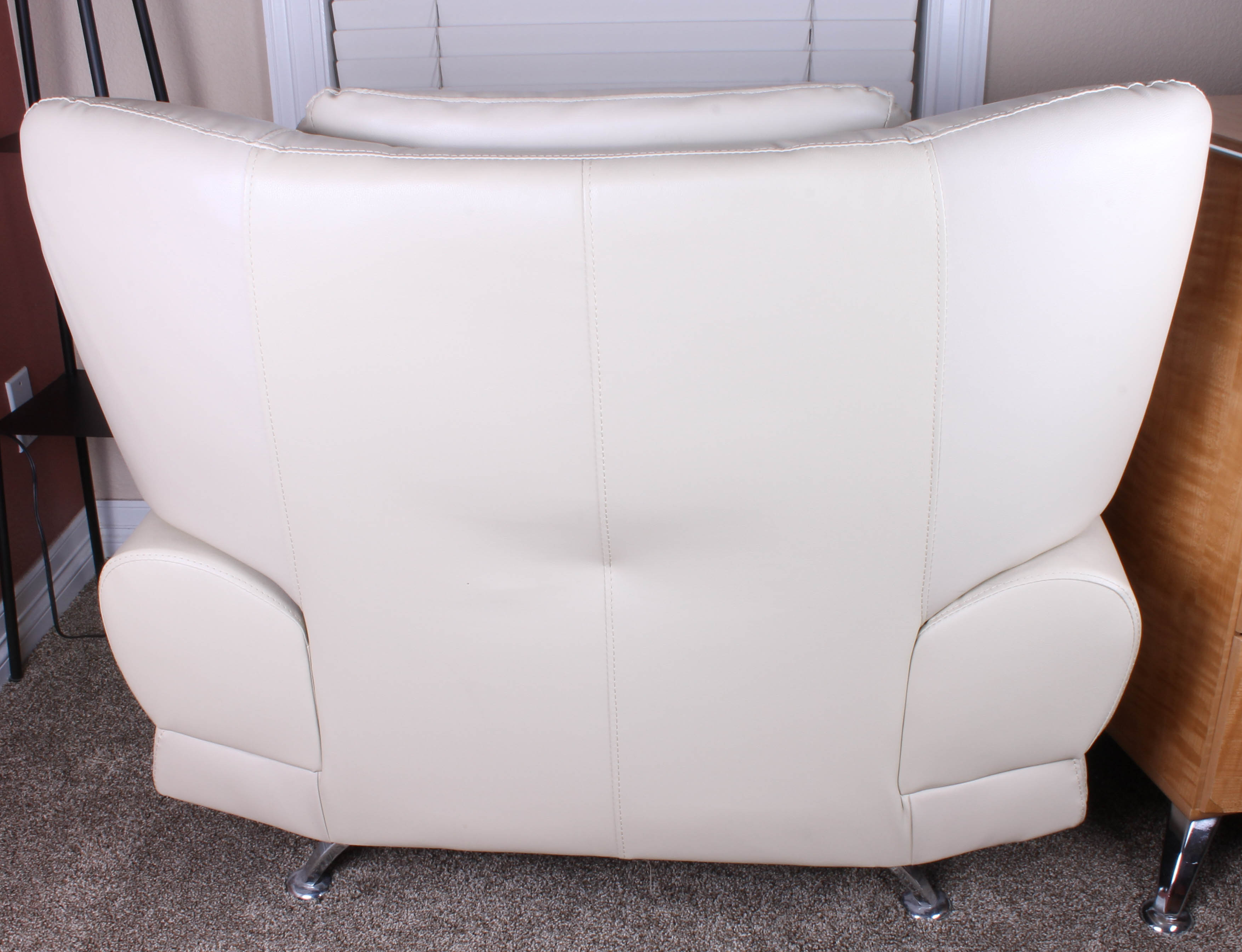 Contemporary Faux Leather Armchair