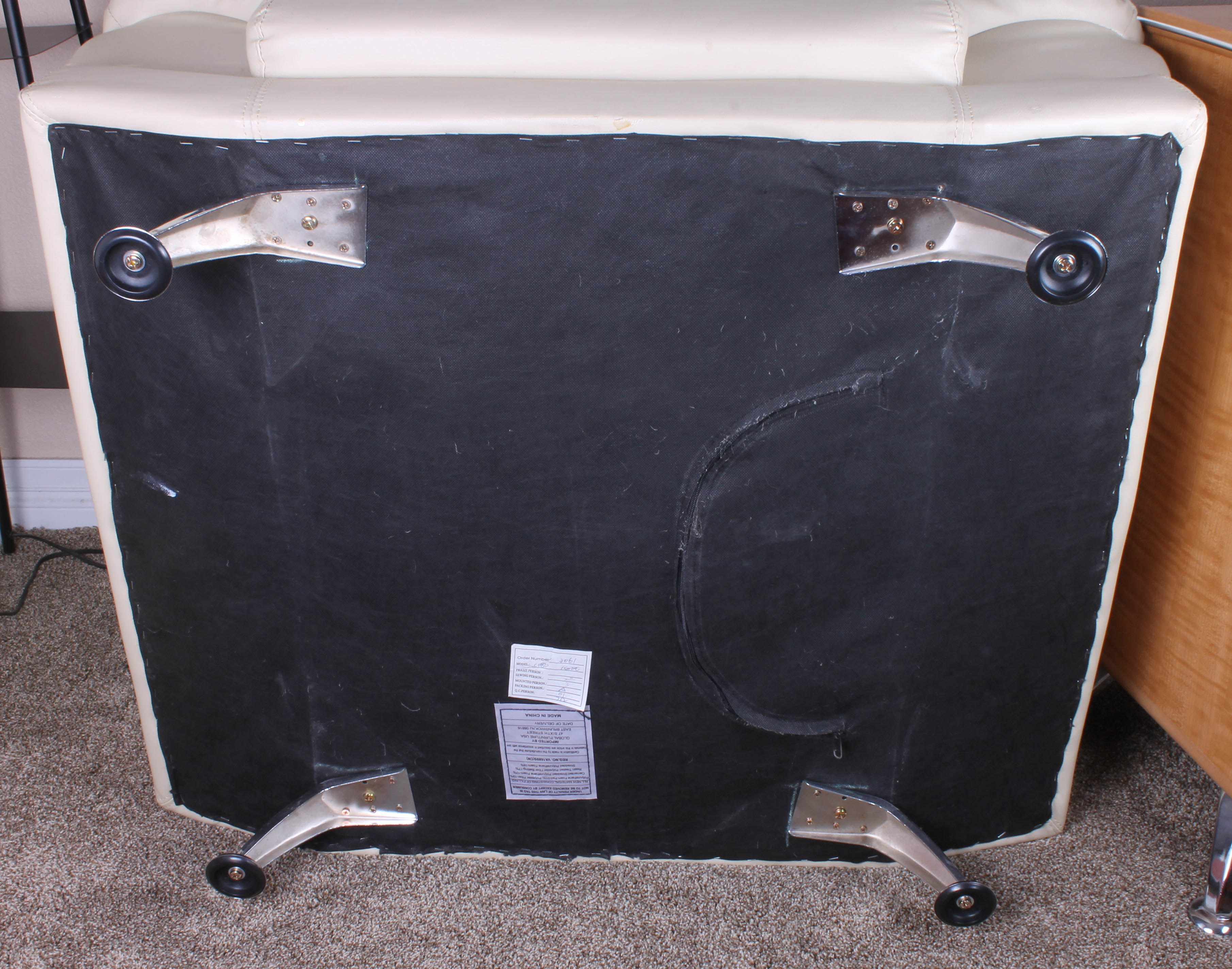 Contemporary Faux Leather Armchair