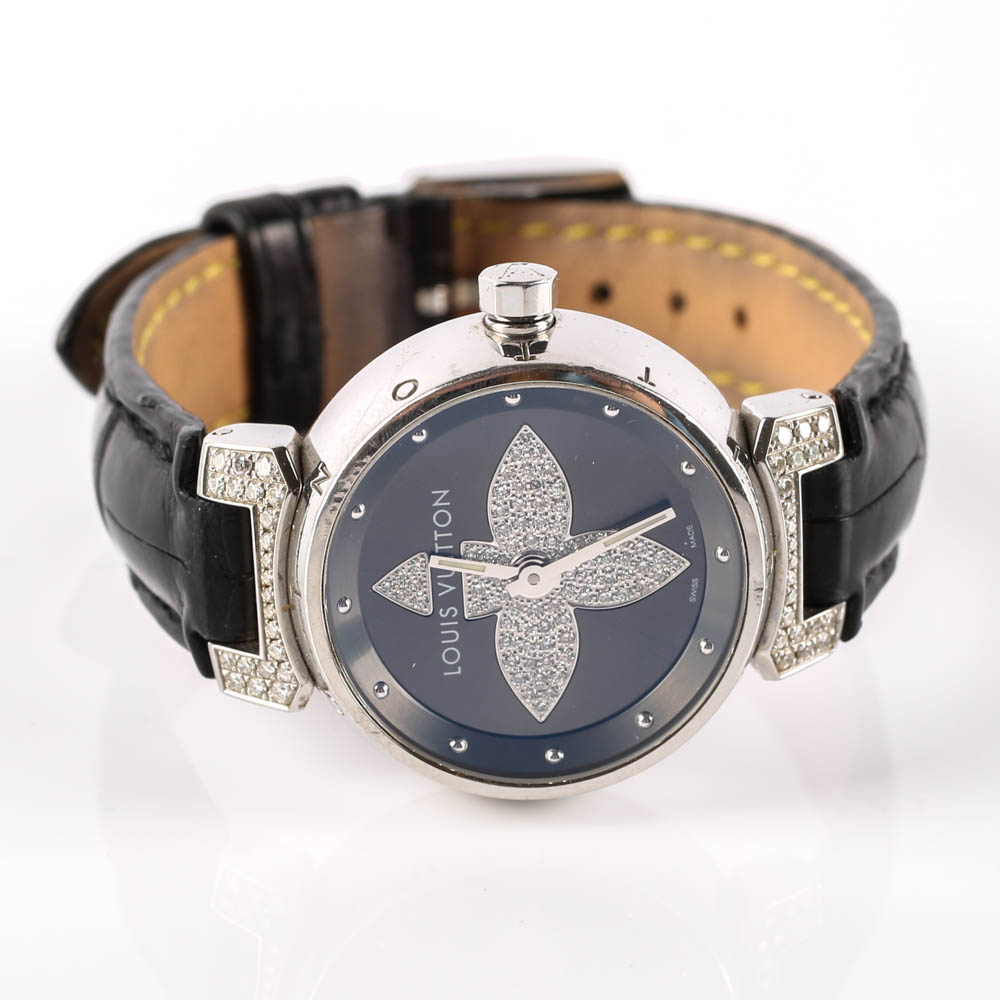 Louis Vuitton "Tambour" Diamond Watch