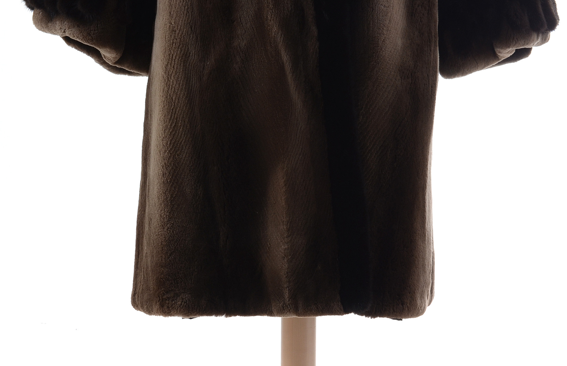 Luxurious Exclusive Vintage Birger Christensen Natural Reserve Fine Sheared Beaver and Ranch Mink Fur Coat Trimmed in Mink Tails