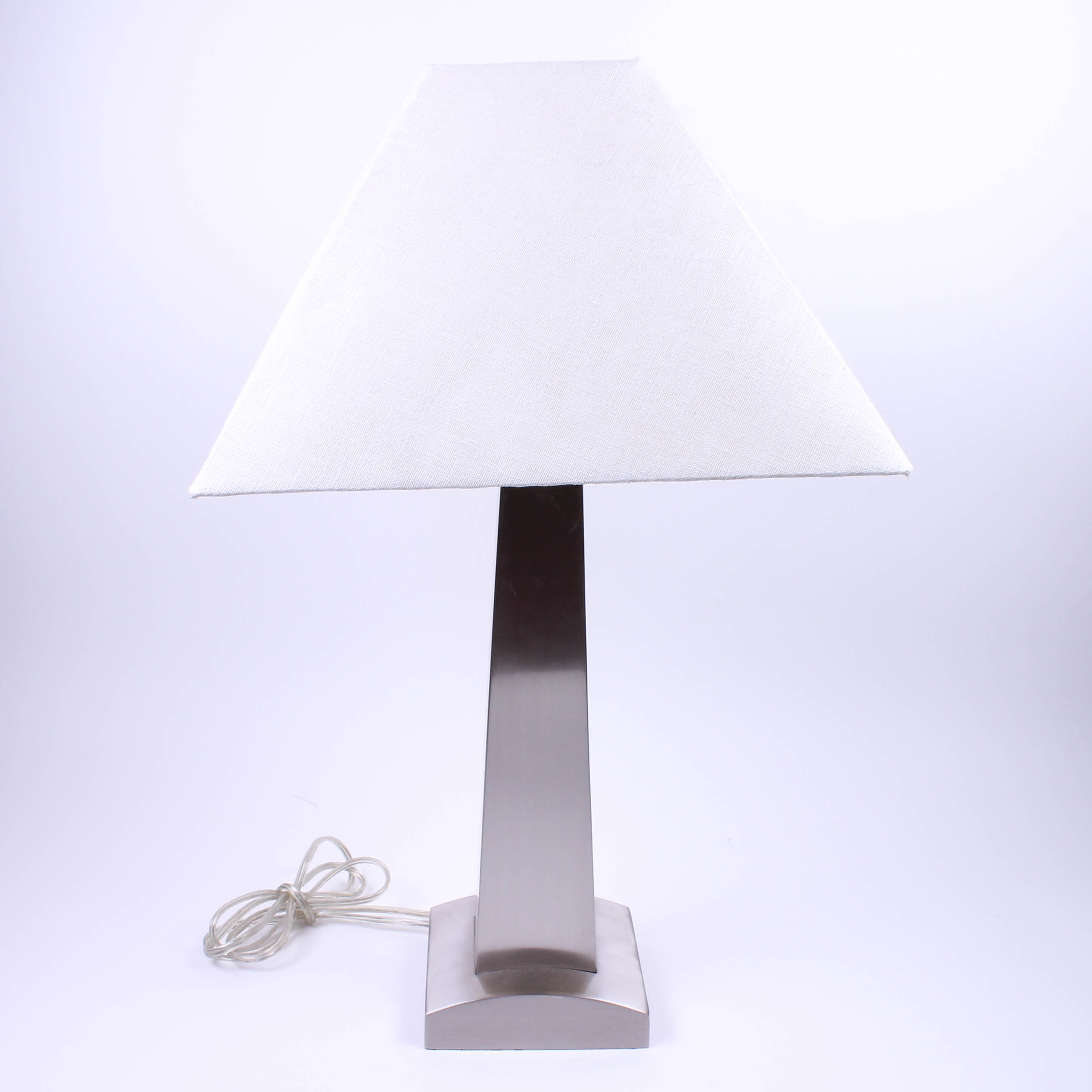 Chromed Metal Table Lamp
