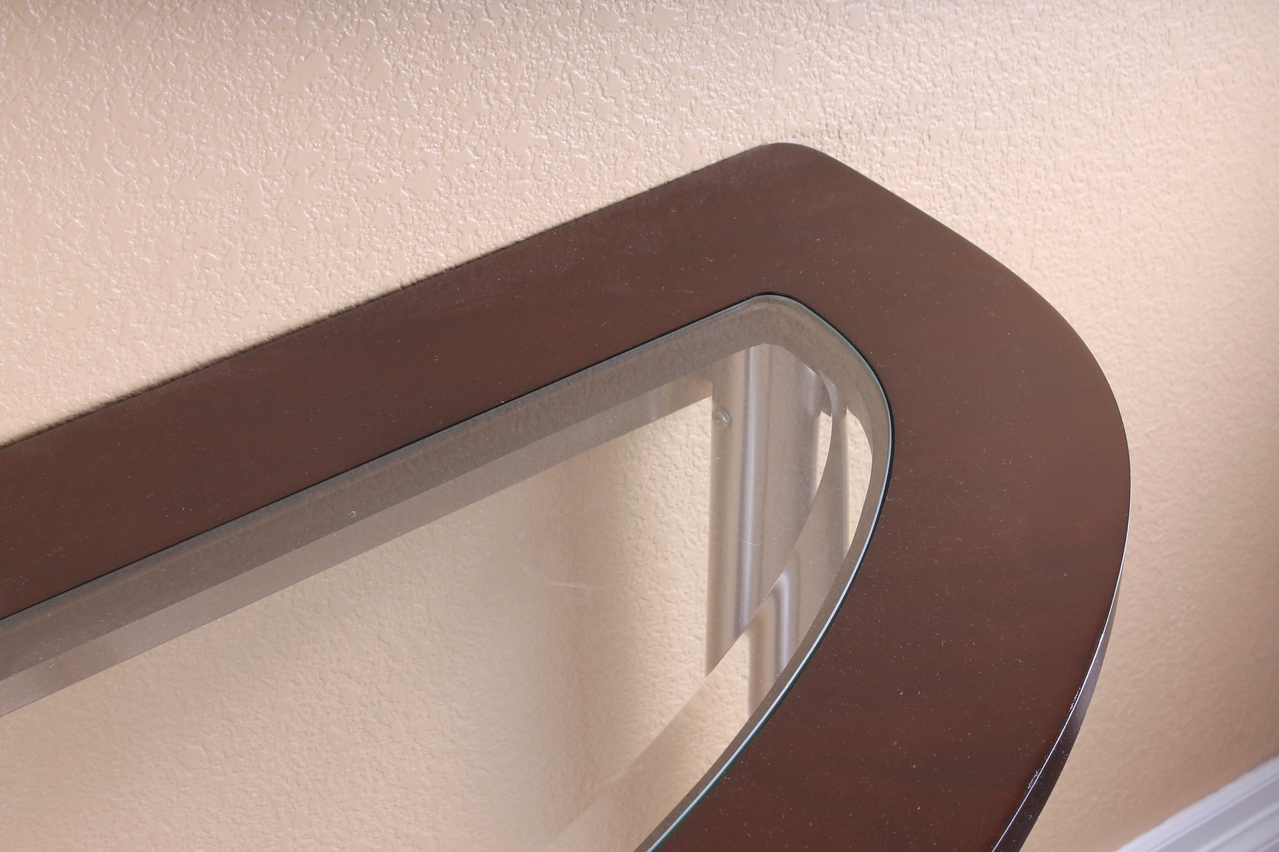 Contemporary Metal and Wood Console Table