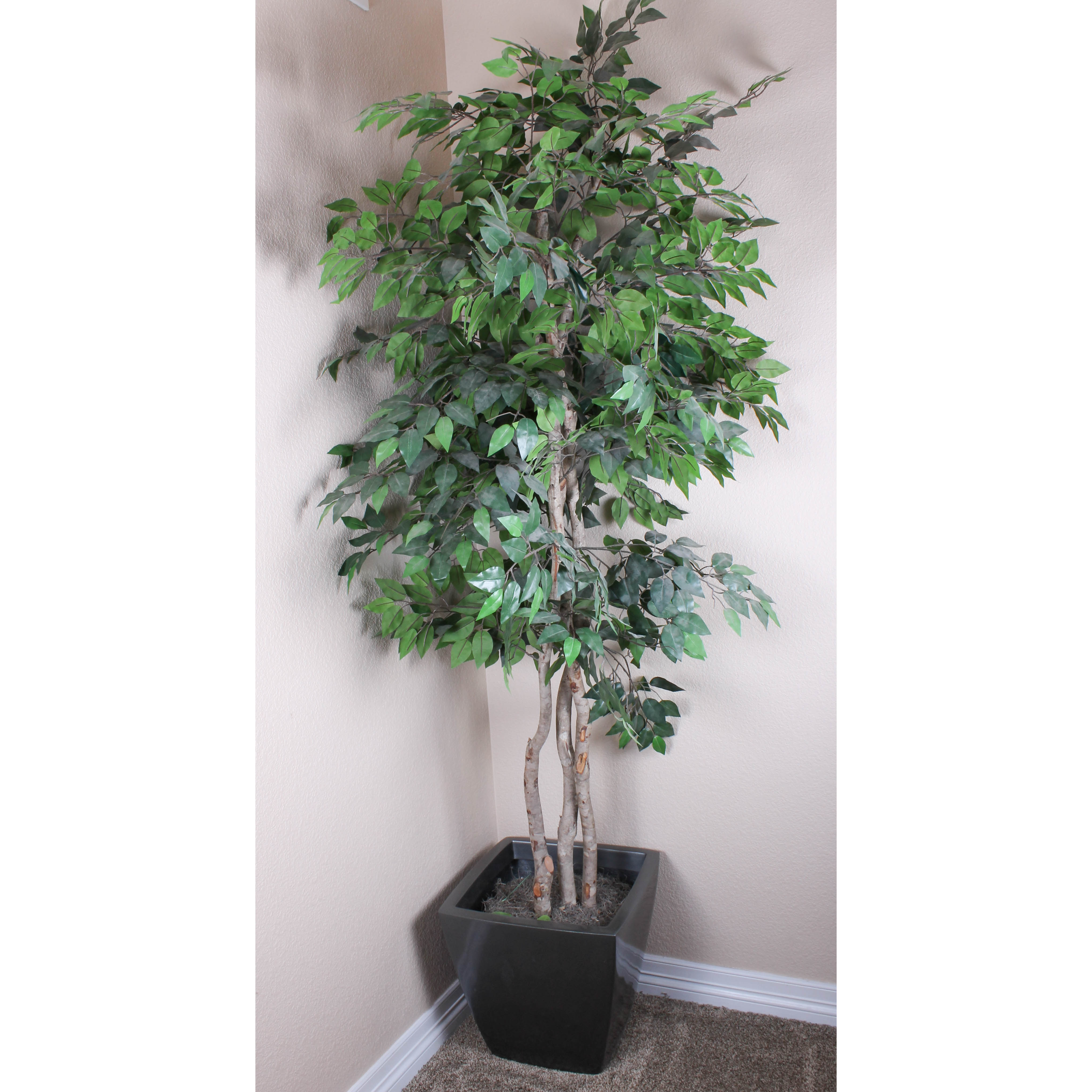Large Faux Tree in Grey Planter