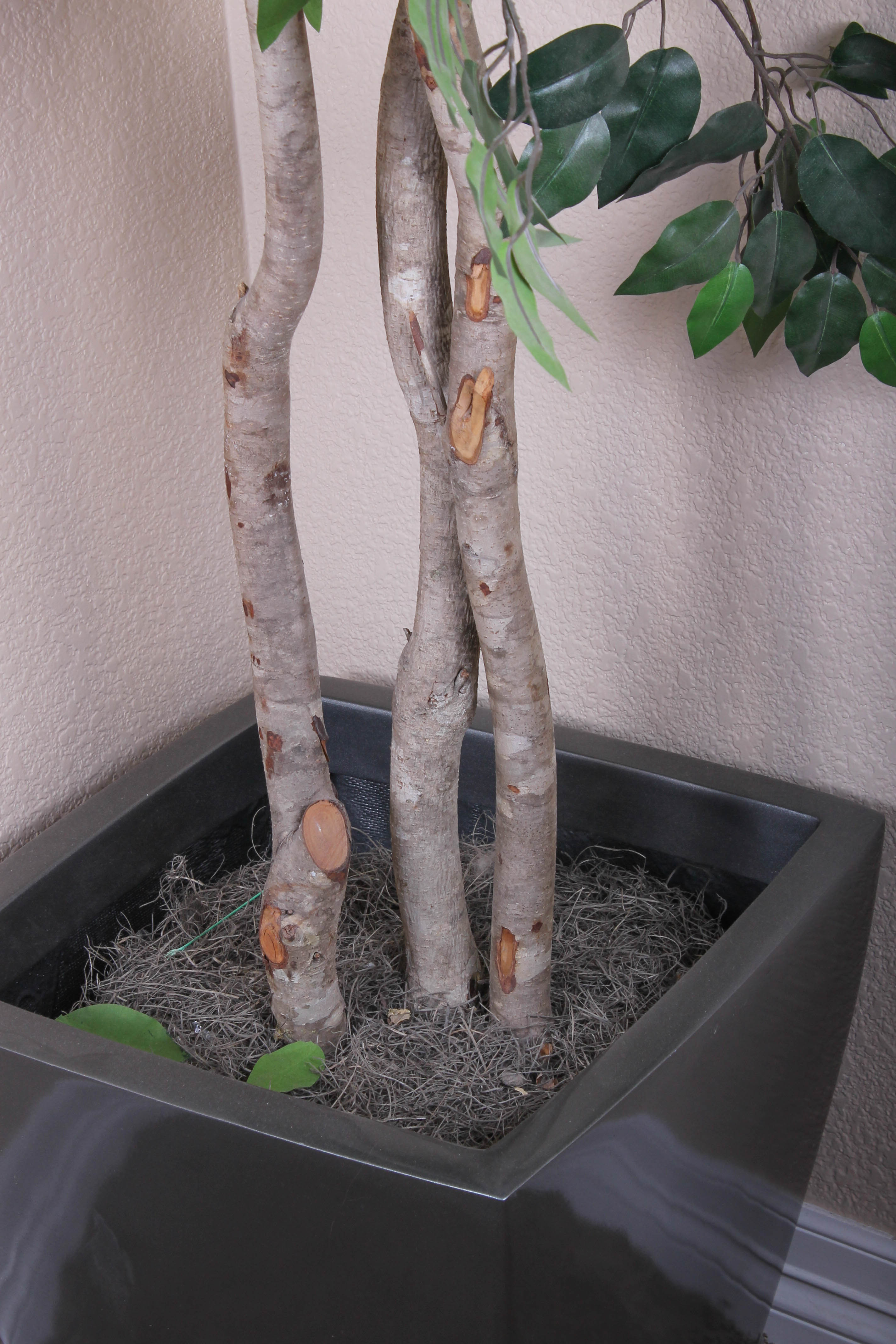 Large Faux Tree in Grey Planter