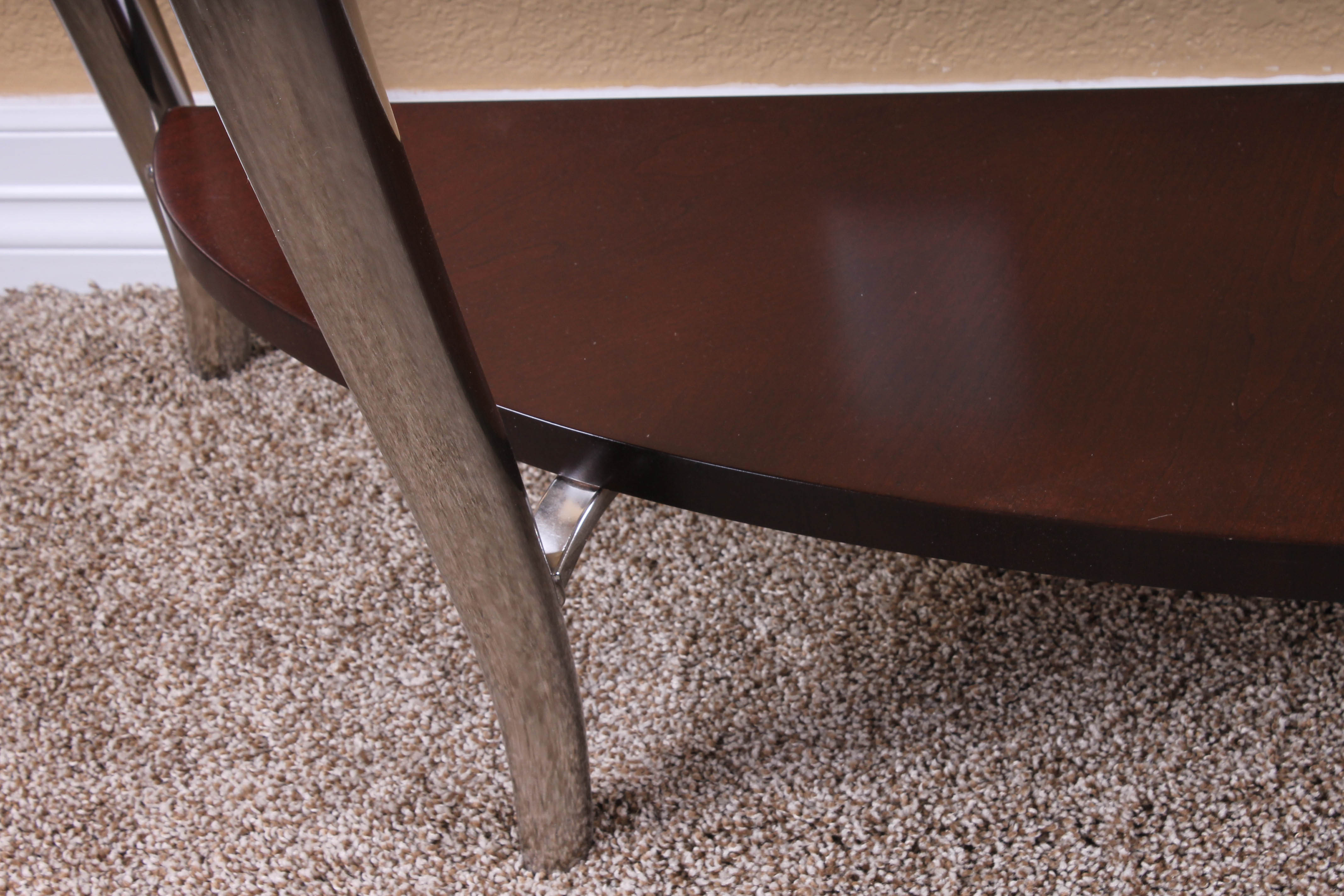 Contemporary Metal and Wood Console Table