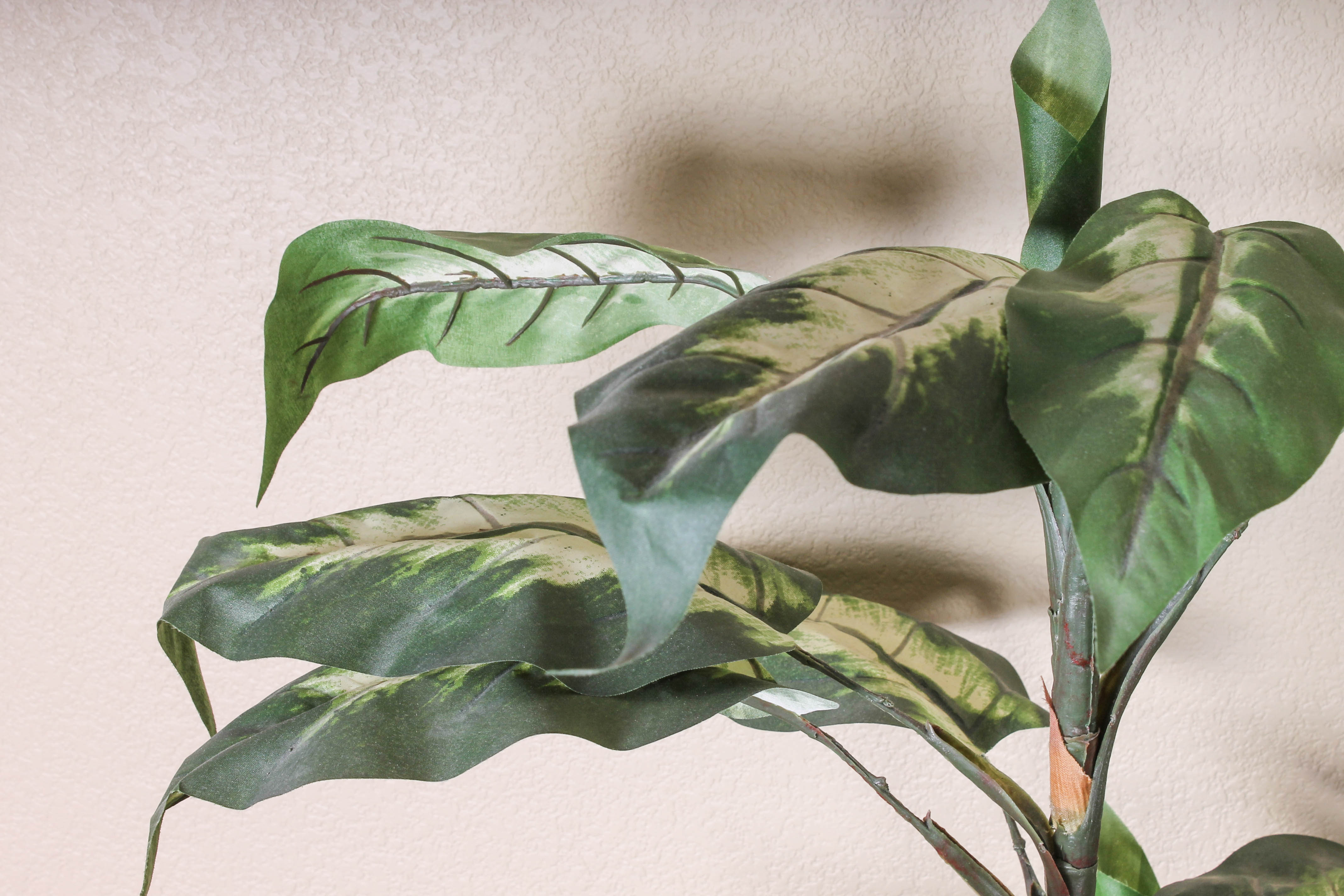 Faux Houseplant Plant in Red Planter