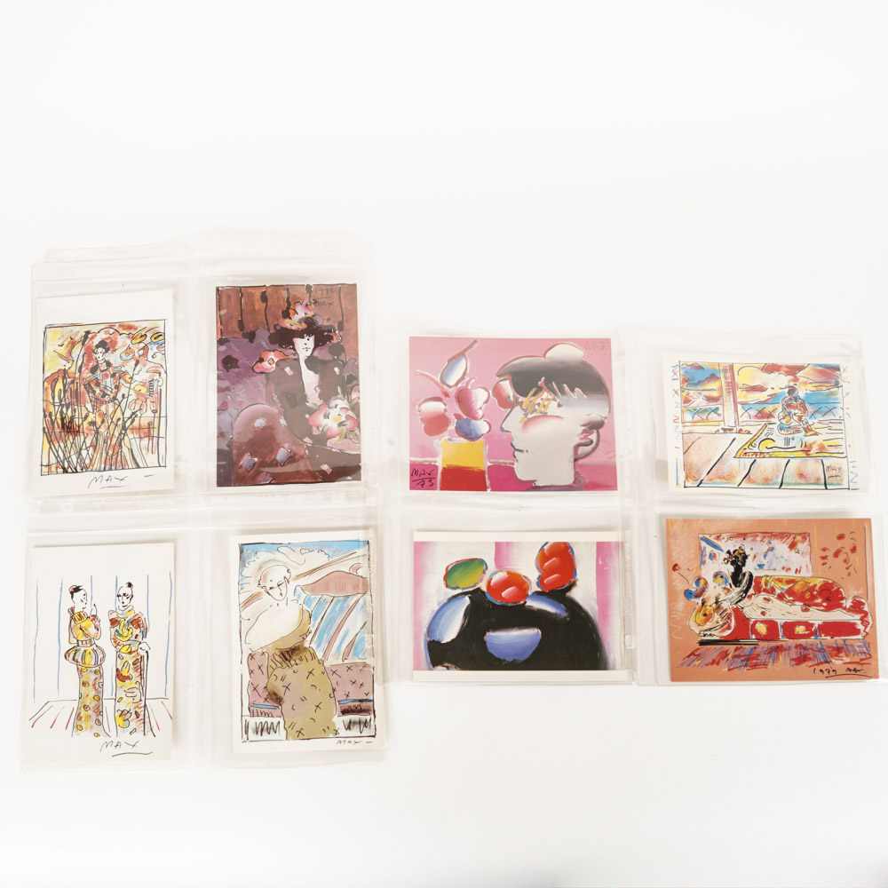 Set of Eight Peter Max Postcards