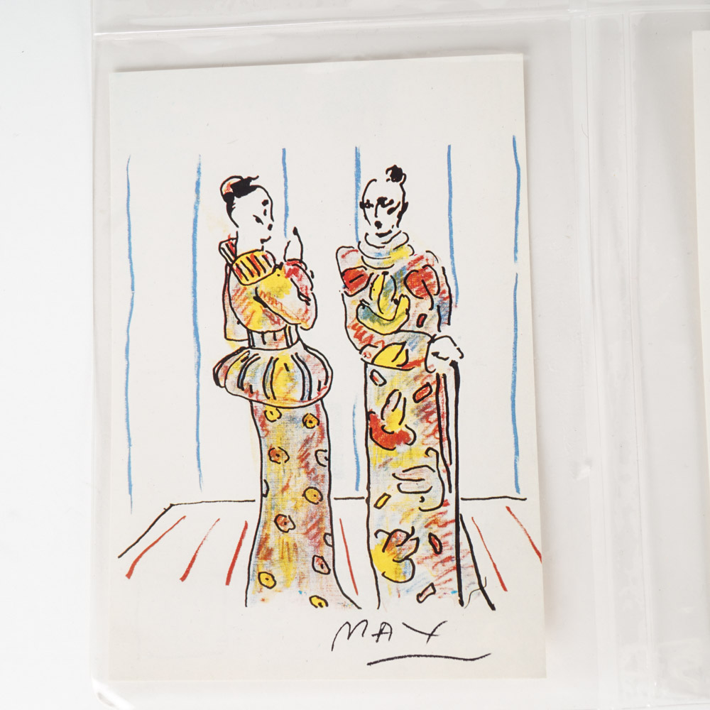Set of Eight Peter Max Postcards