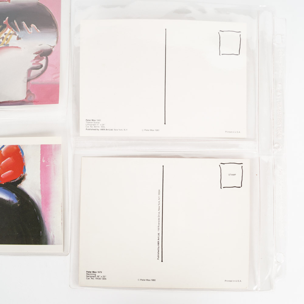 Set of Eight Peter Max Postcards