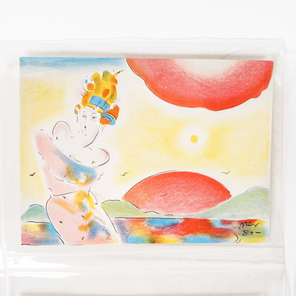 Eight Postcards with Art by Peter Max