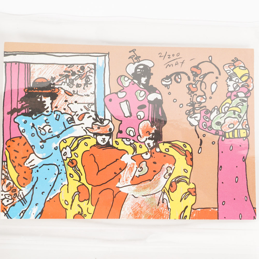 Eight Postcards with Art by Peter Max