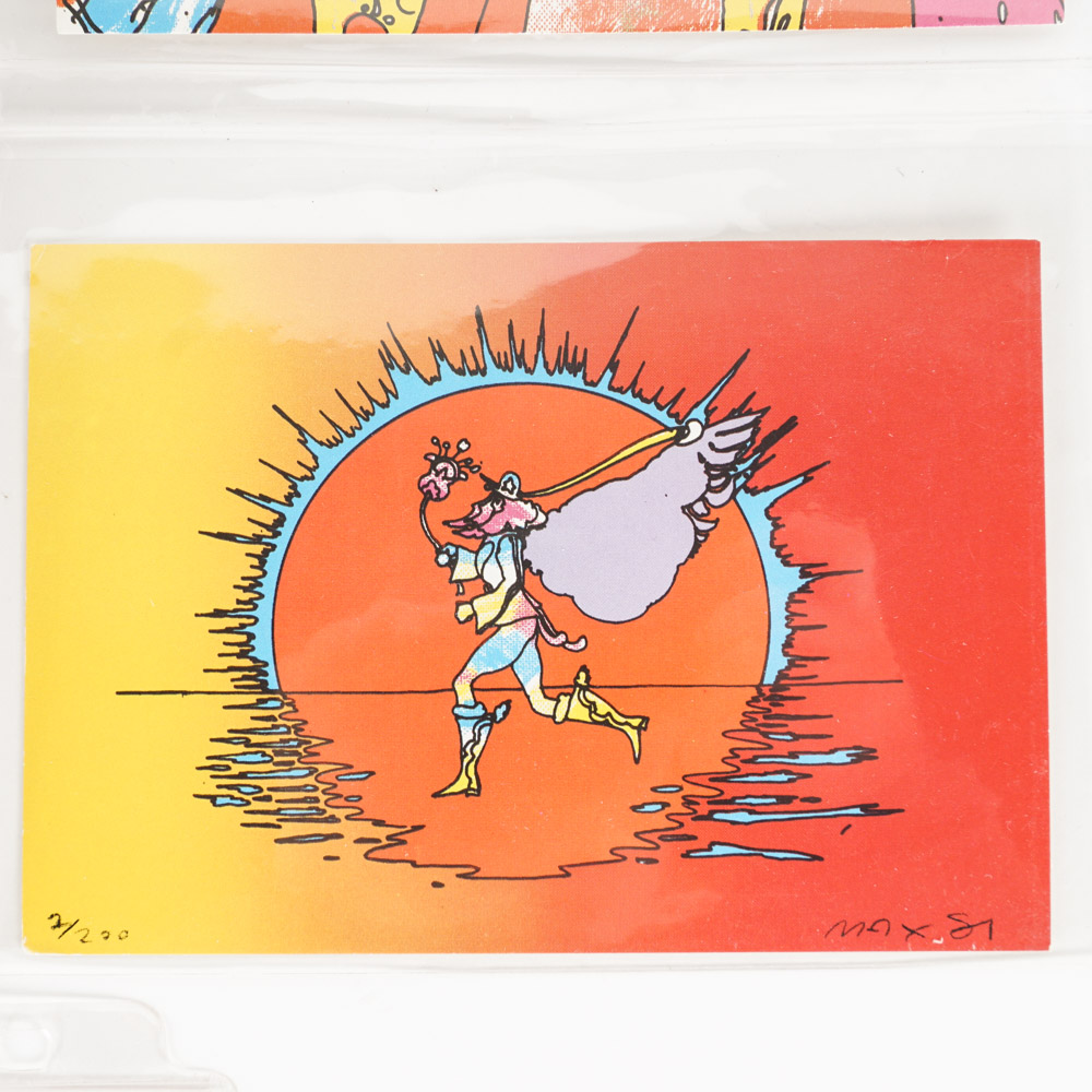 Eight Postcards with Art by Peter Max