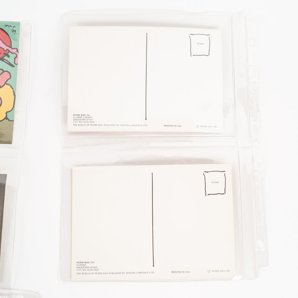 Eight Postcards with Art by Peter Max