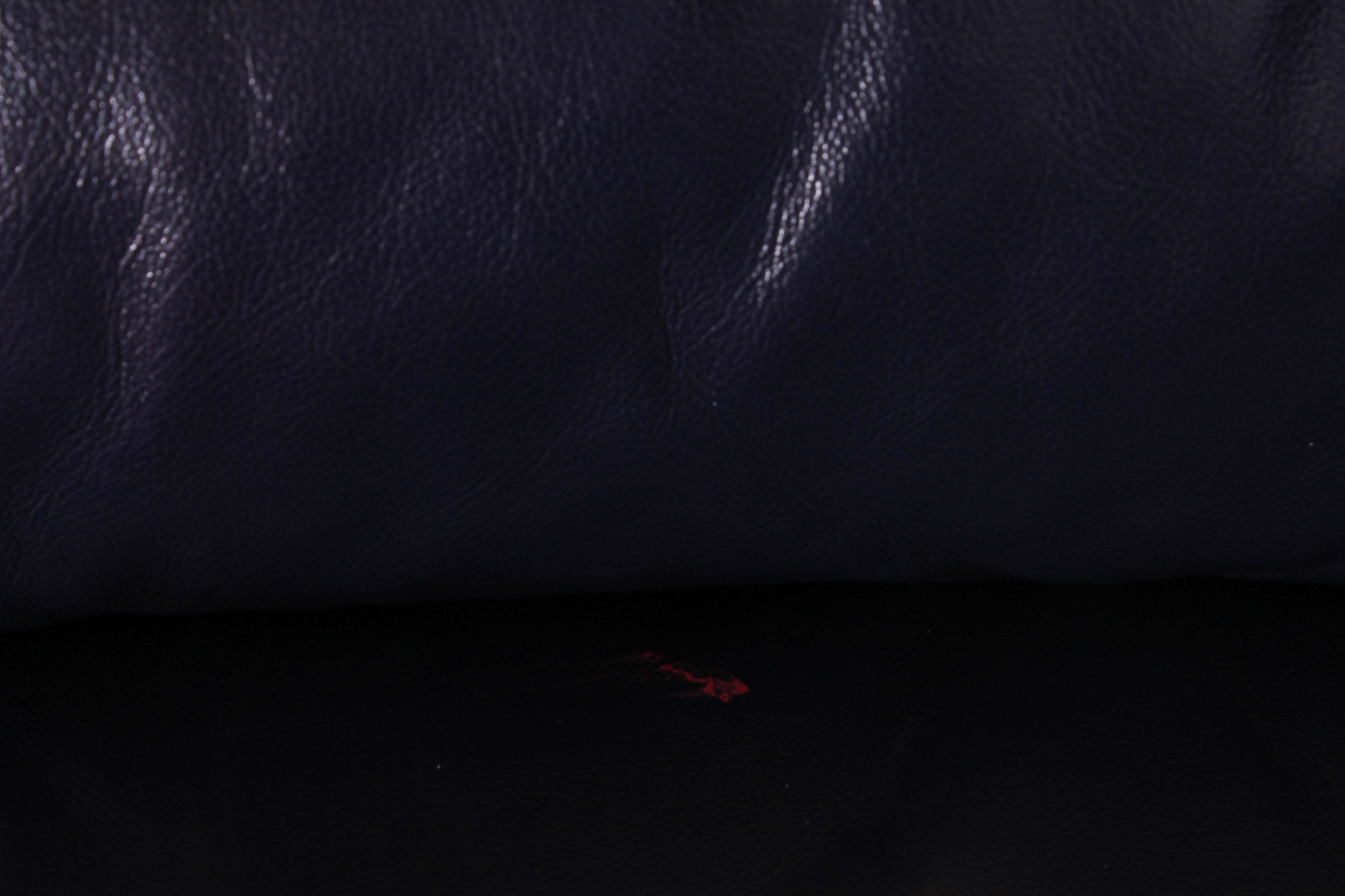 Dark Blue Faux Leather Sofa by Editions