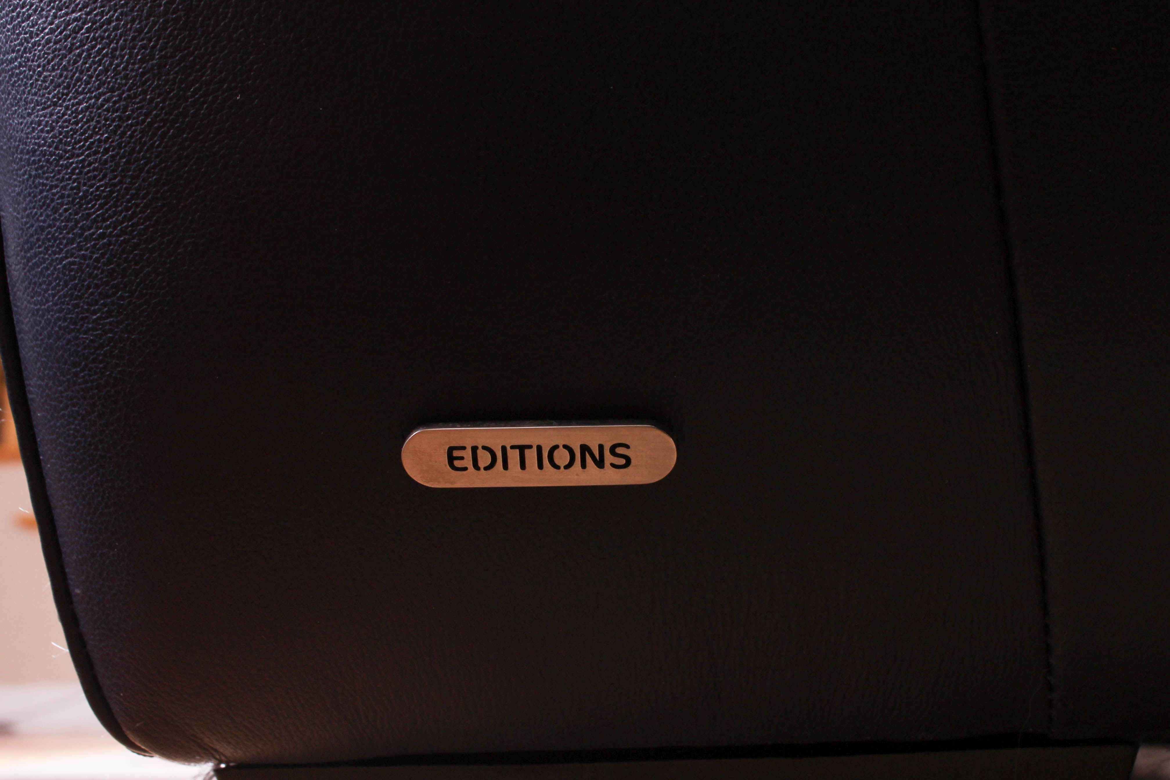 Dark Blue Faux Leather Sofa by Editions