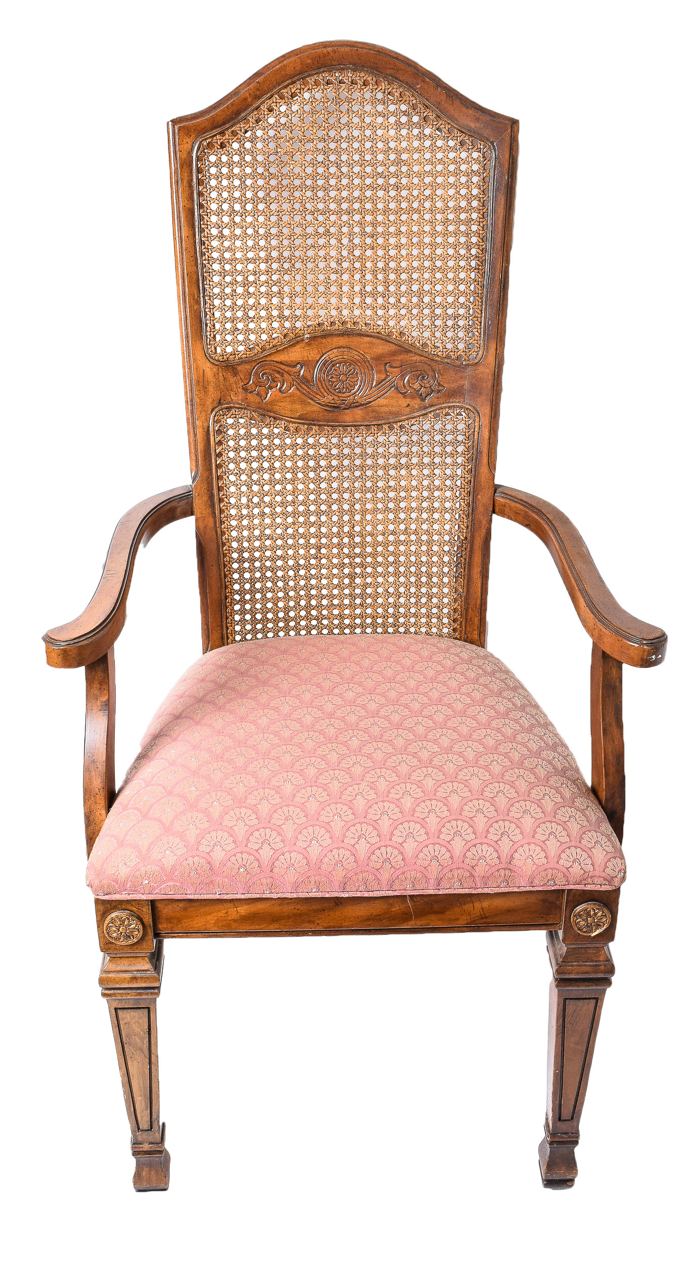 Vintage French Provincial Style Cane Back Chairs