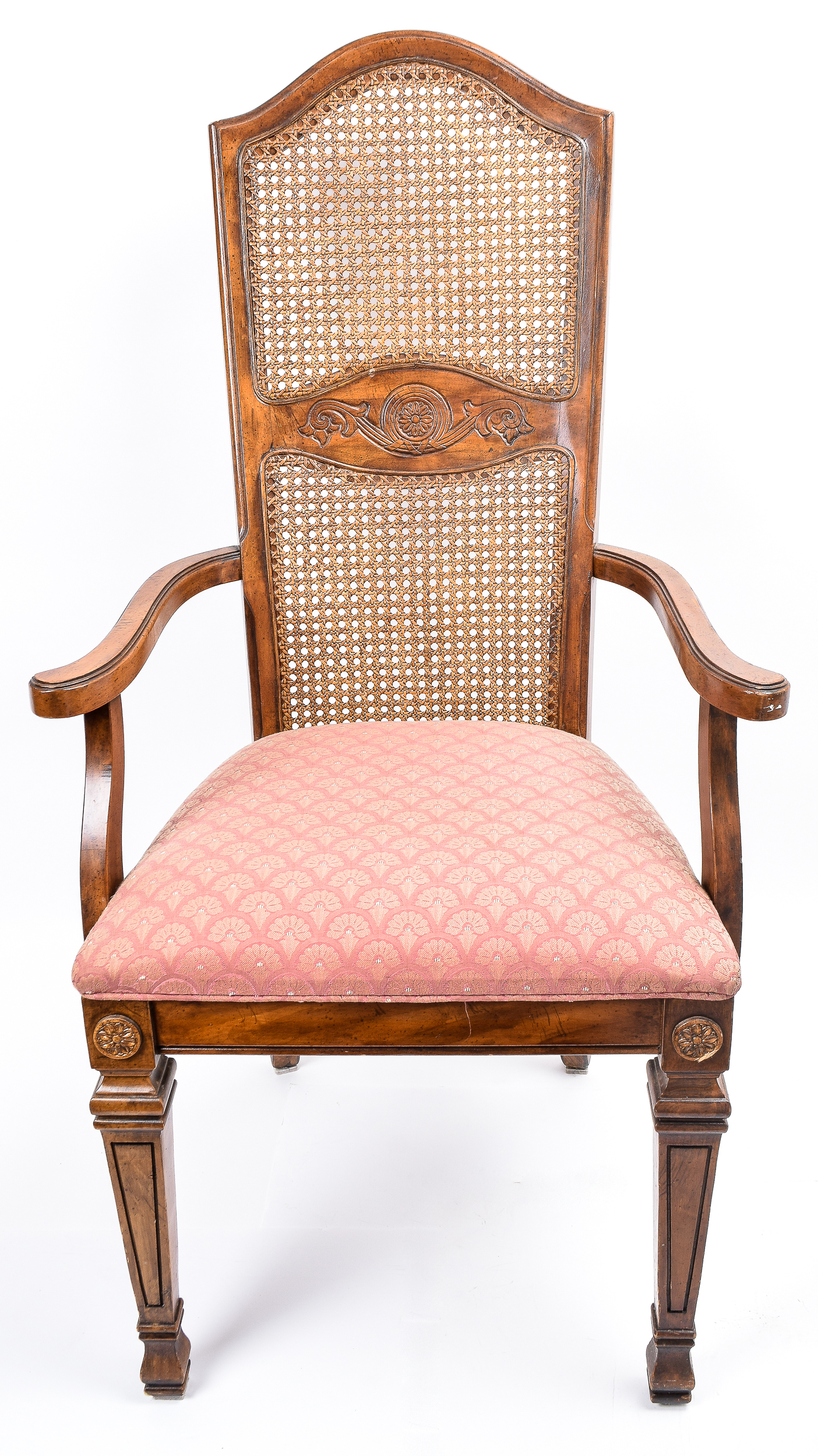 Vintage French Provincial Style Cane Back Chairs
