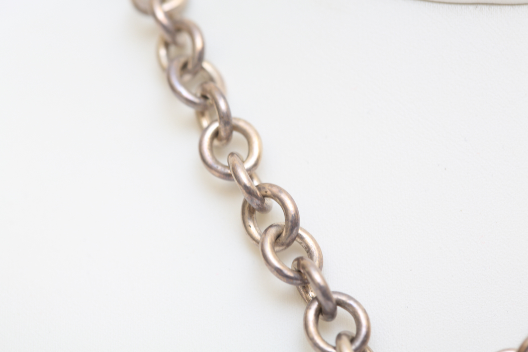 Sterling Silver Tiffany & Co Heart Lock Necklace