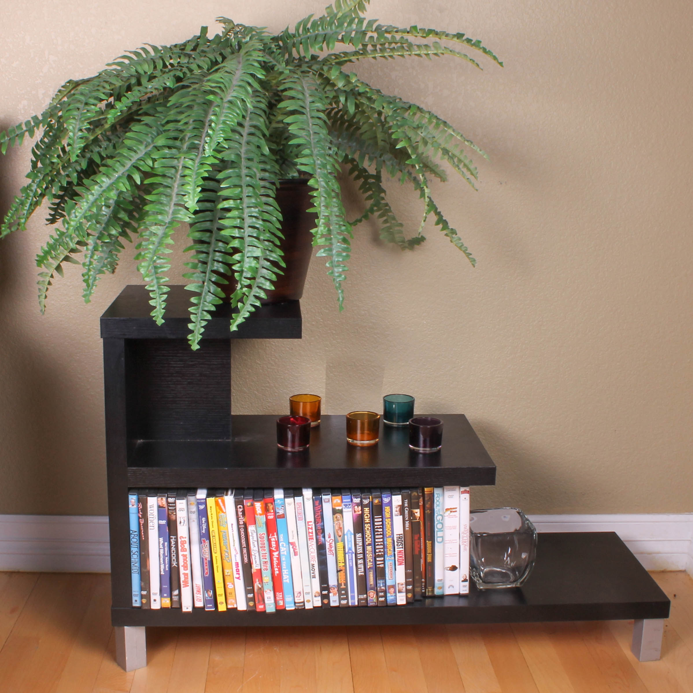 Contemporary Accent Table with Home Entertainment and Decor