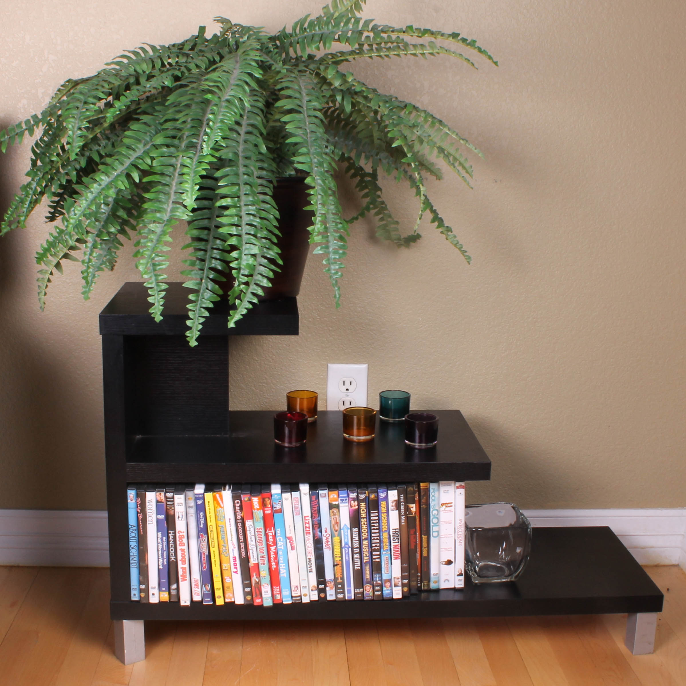 Contemporary Accent Table with Home Entertainment and Decor