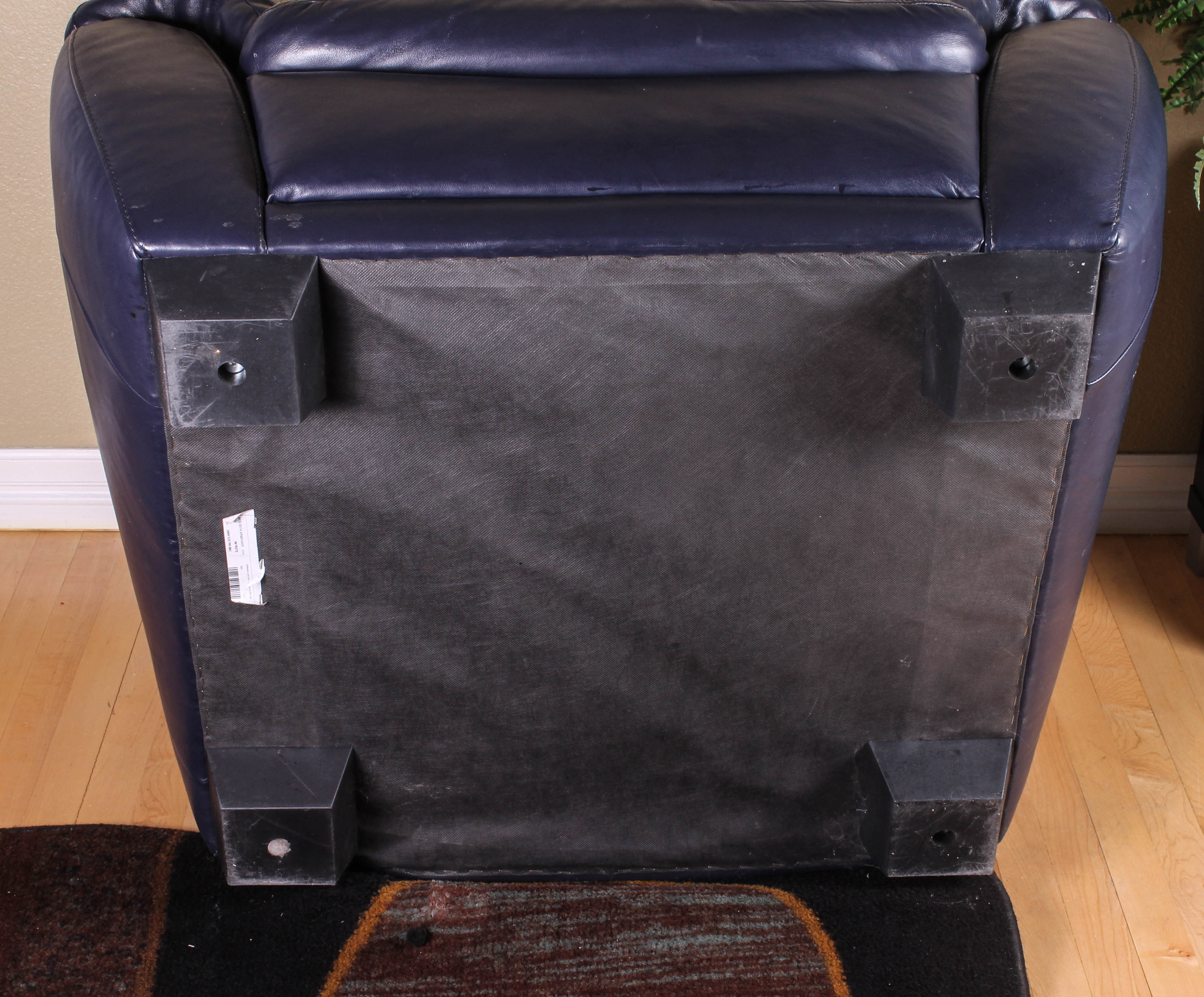 Dark Blue Faux Leather Chair