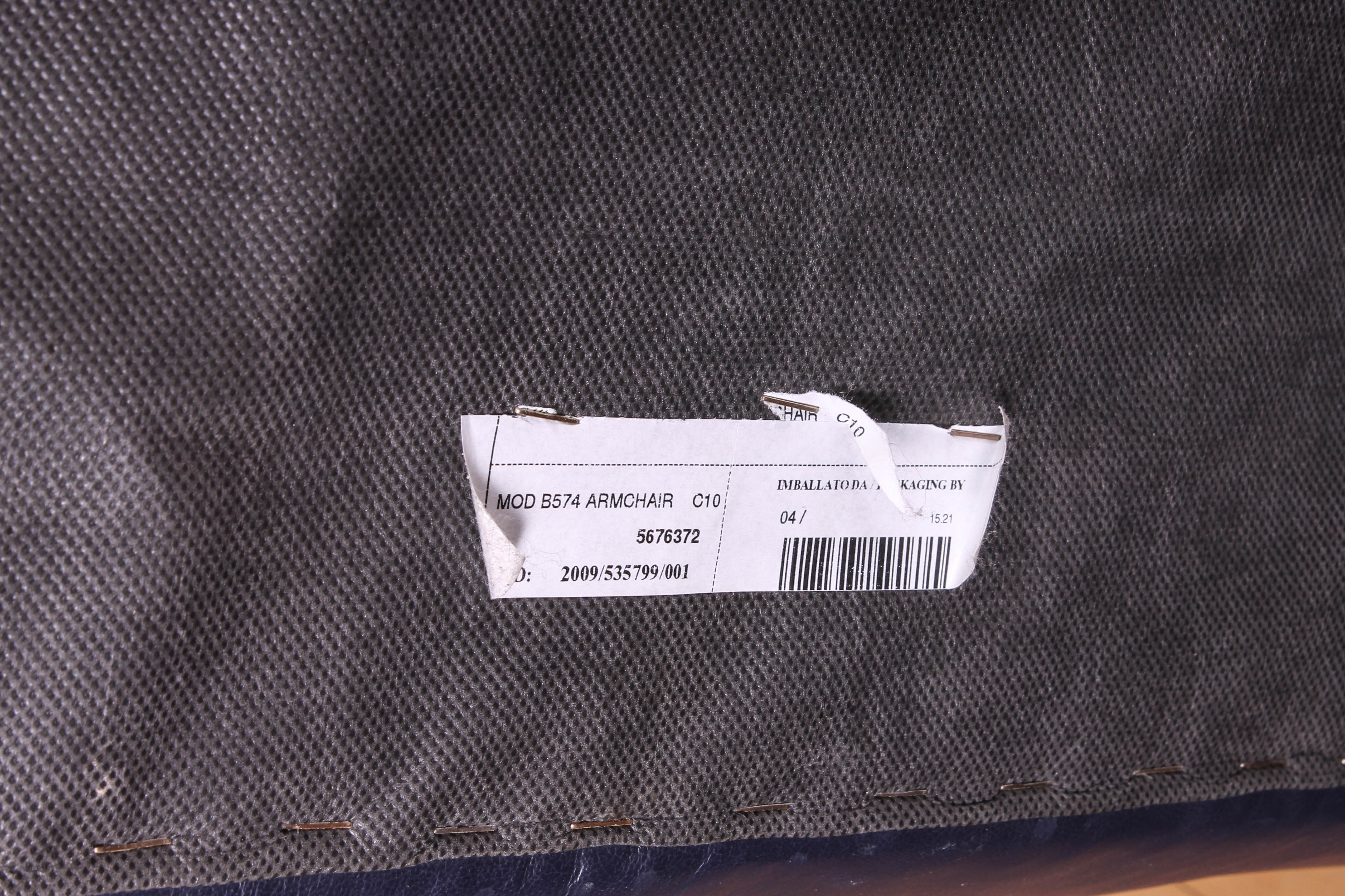 Dark Blue Faux Leather Chair