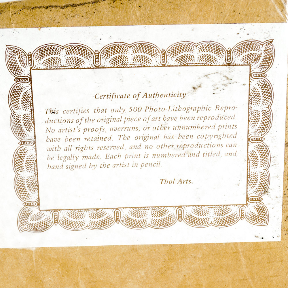 D Noel Smith Signed Lithograph, Commemorating America's Bi-Centennial